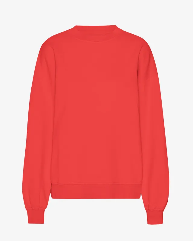 Organic Oversized Crew - Red Tangerine sold by Colorful Standard