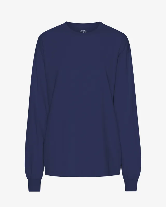 Oversized Organic LS T-Shirt - Marine Blue sold by Colorful Standard
