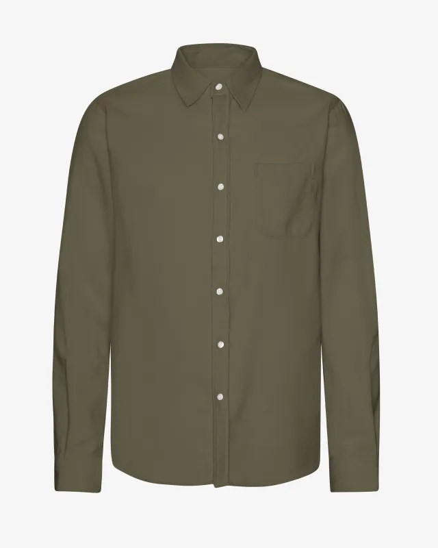 Organic Flannel Shirt - Dusty Olive sold by Colorful Standard