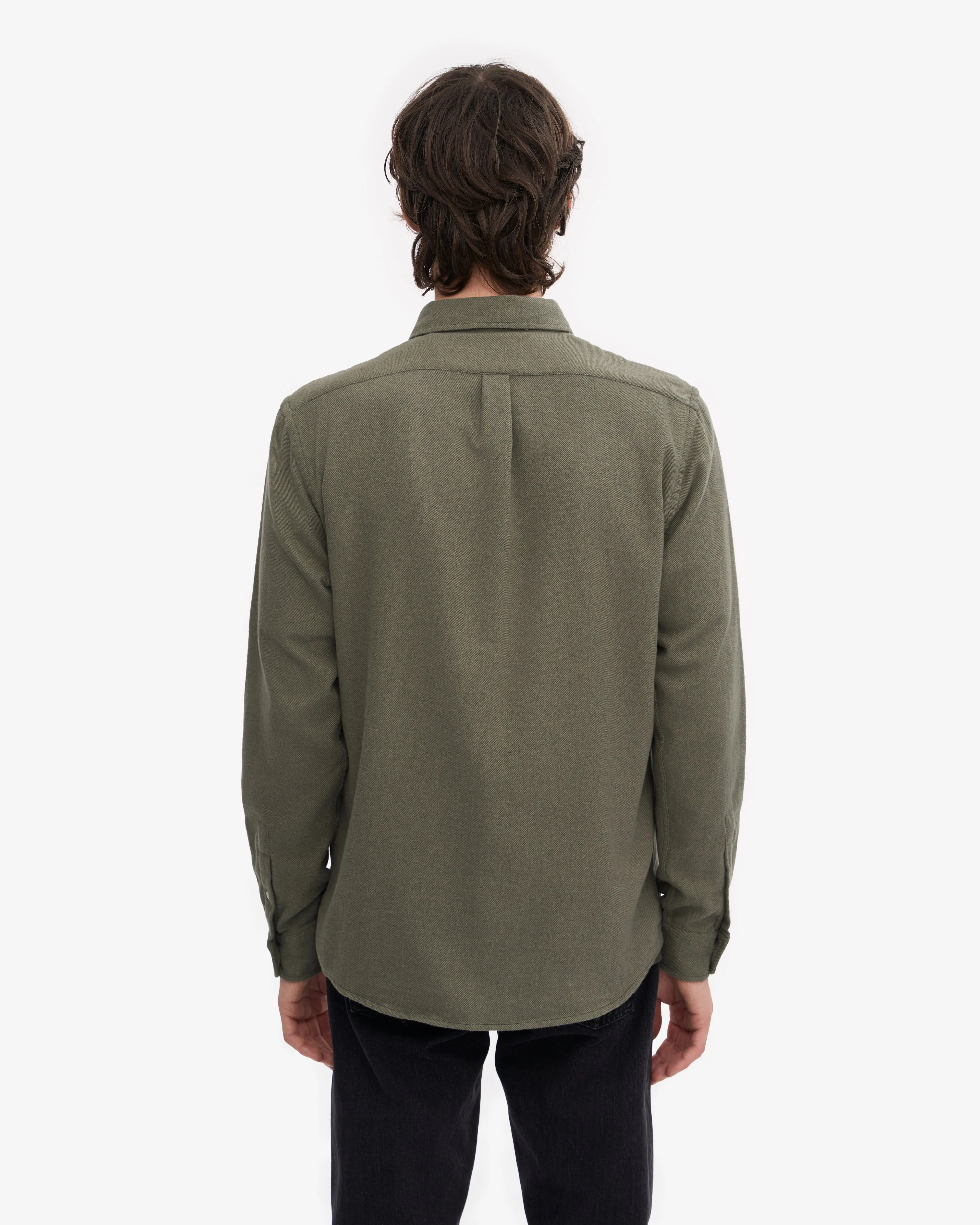 Organic Flannel Shirt - Dusty Olive sold by Colorful Standard product image thumbnail 4