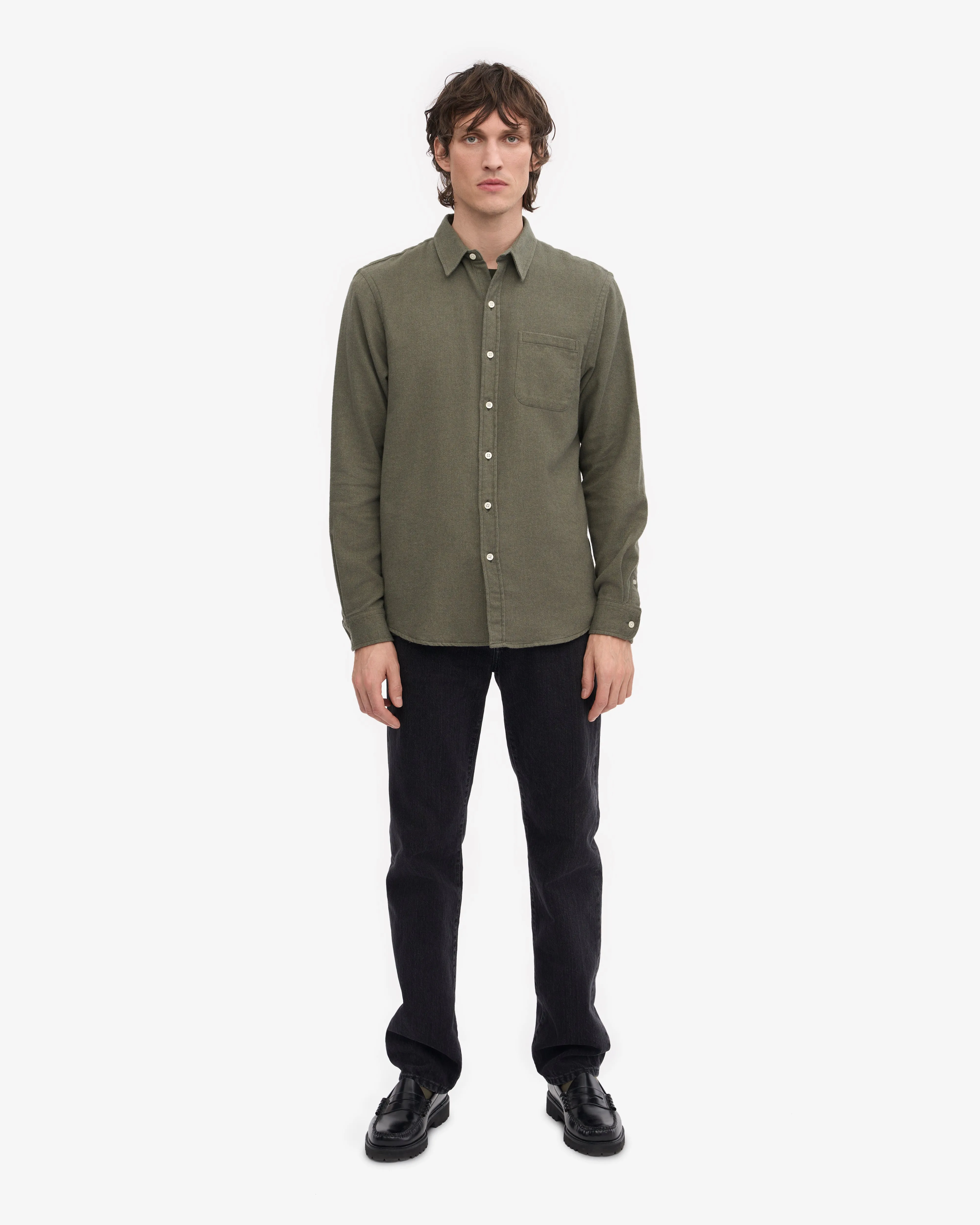 Organic Flannel Shirt - Dusty Olive sold by Colorful Standard product image thumbnail 5