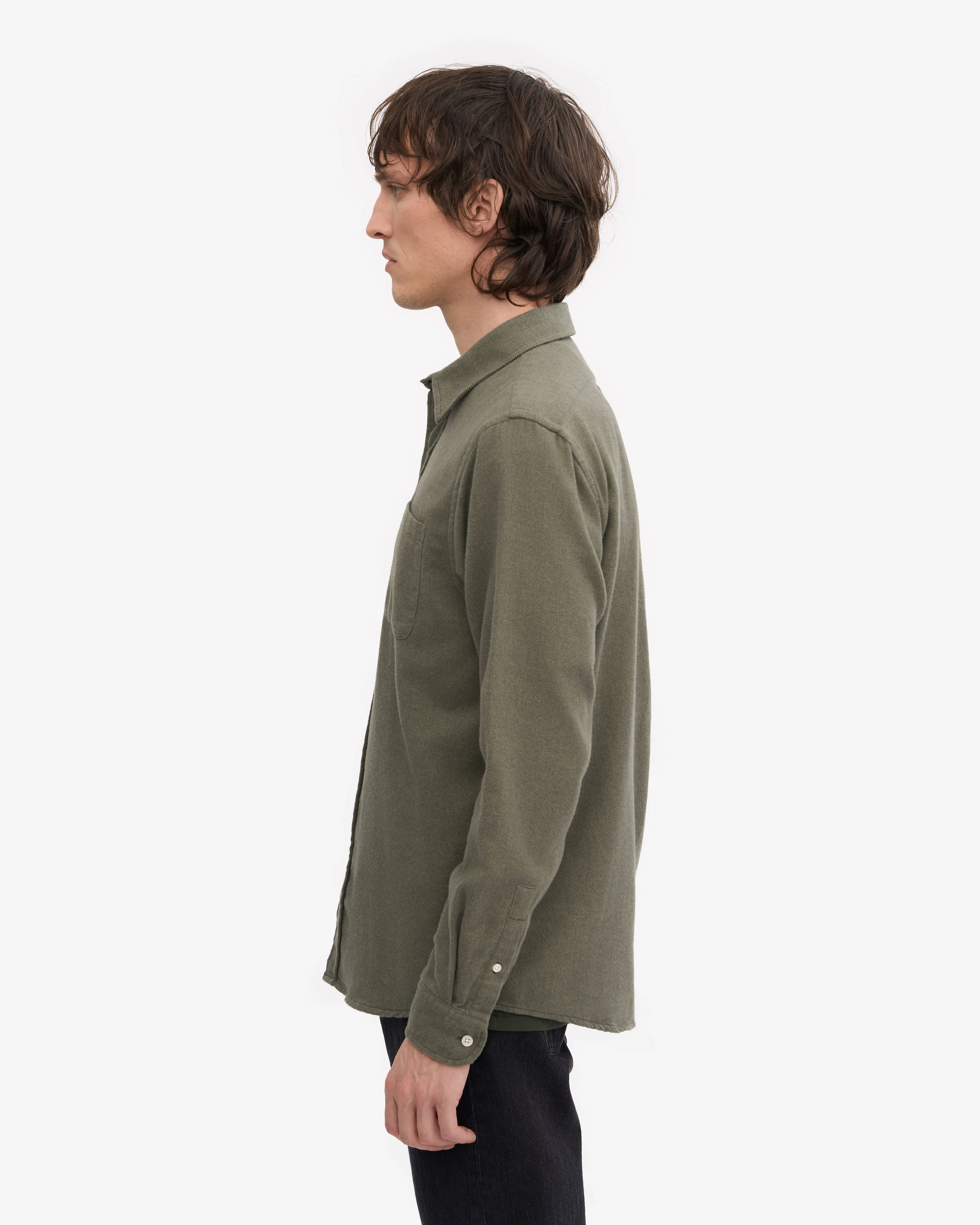 Organic Flannel Shirt - Dusty Olive sold by Colorful Standard product image thumbnail 3
