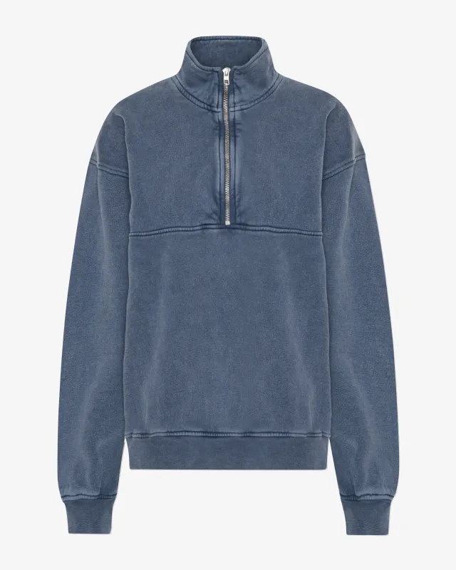 Organic Quarter Zip - Neptune Blue sold by Colorful Standard