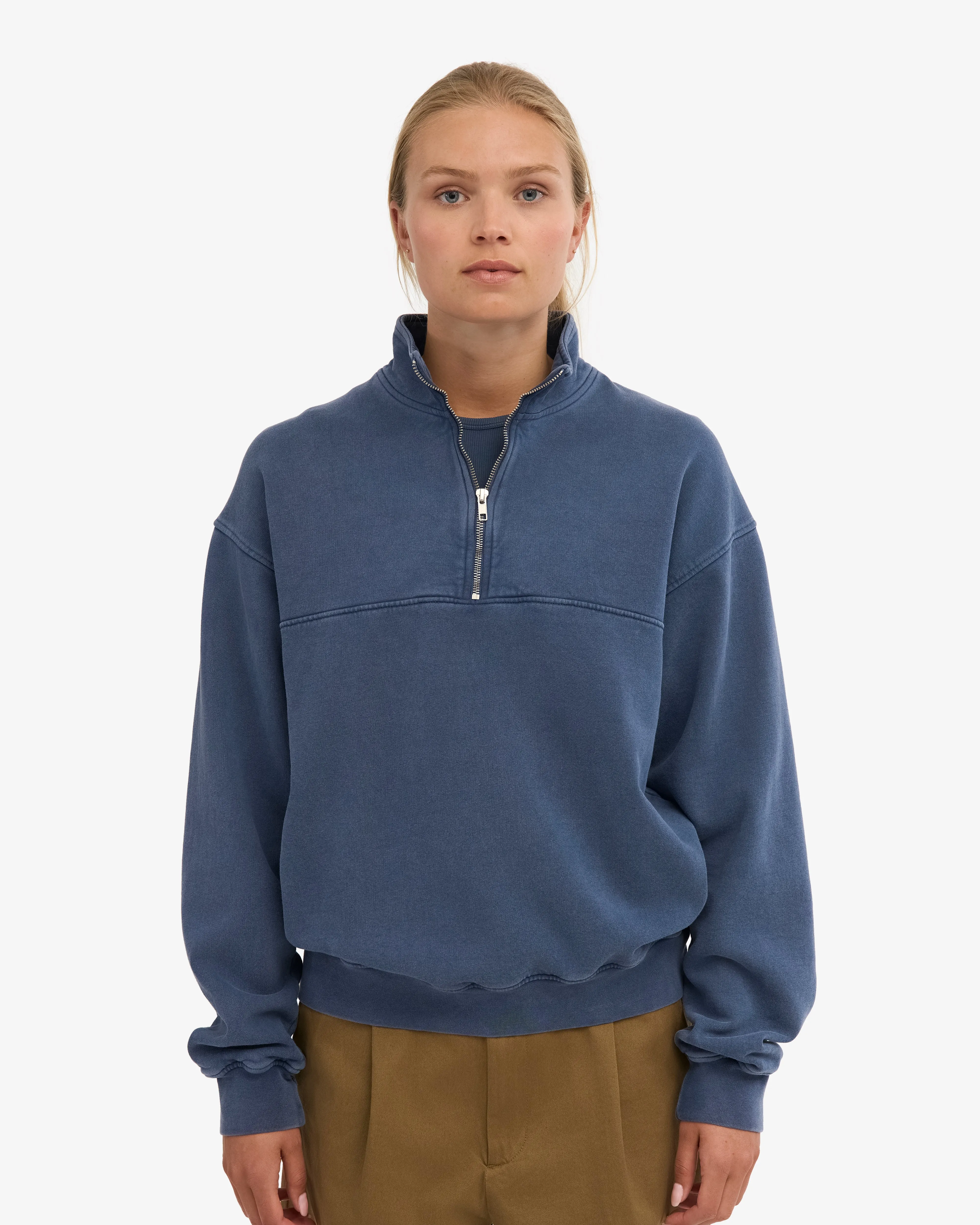 Organic Quarter Zip - Neptune Blue sold by Colorful Standard product image thumbnail 2