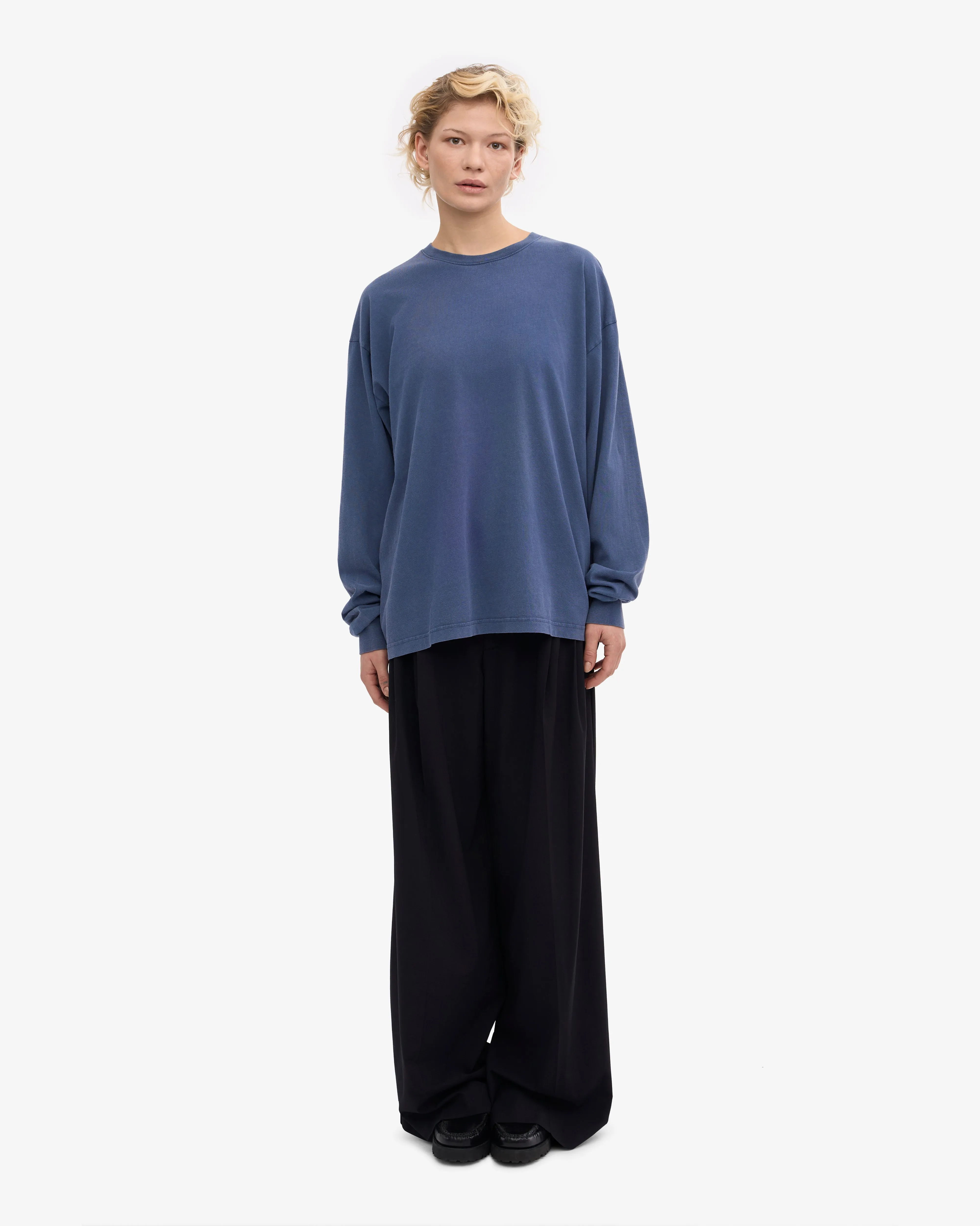 Oversized Organic LS T-Shirt - Neptune Blue sold by Colorful Standard product image thumbnail 5