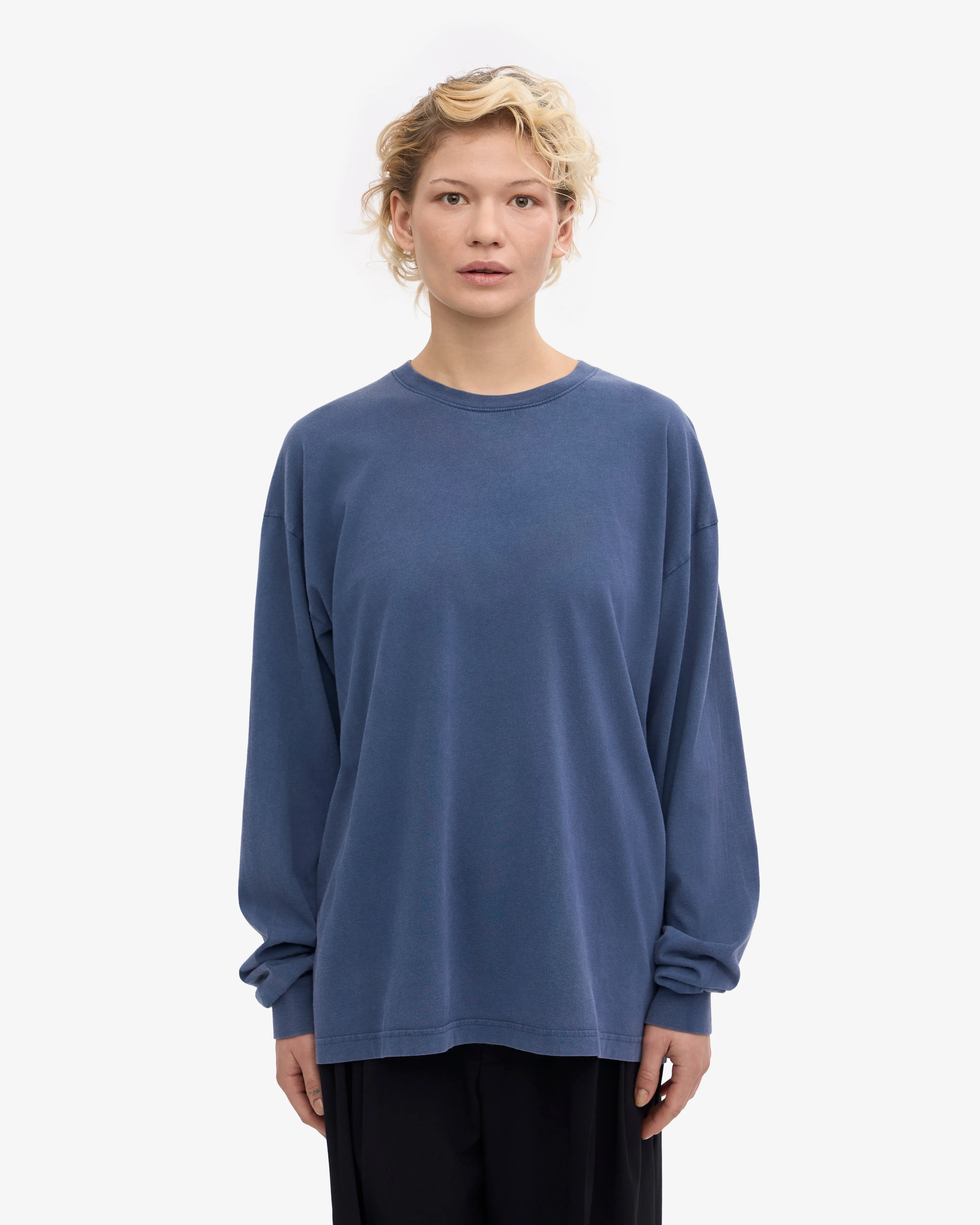 Oversized Organic LS T-Shirt - Neptune Blue sold by Colorful Standard product image thumbnail 2