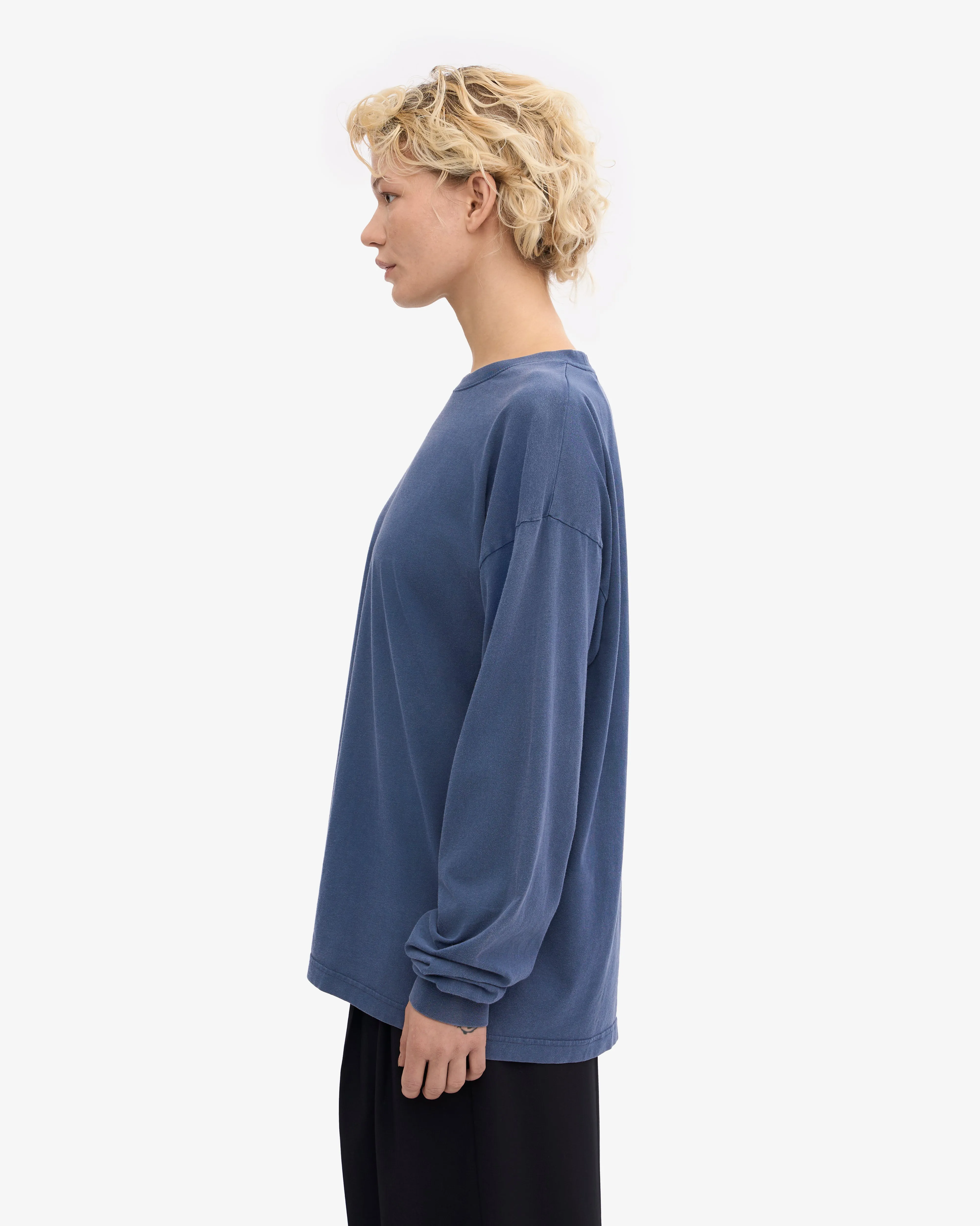 Oversized Organic LS T-Shirt - Neptune Blue sold by Colorful Standard product image thumbnail 3