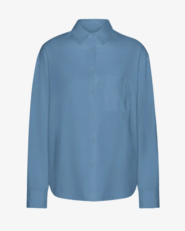 Organic Oversized Shirt - Seaside Blue sold by Colorful Standard