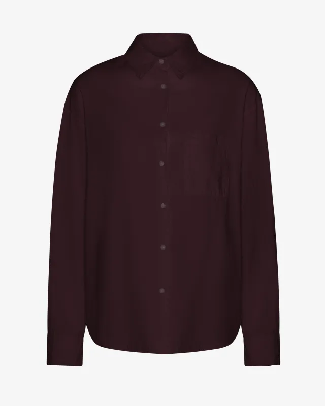Organic Oversized Shirt - Oxblood Red sold by Colorful Standard
