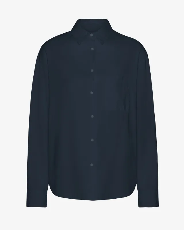 Organic Oversized Shirt - Navy Blue sold by Colorful Standard