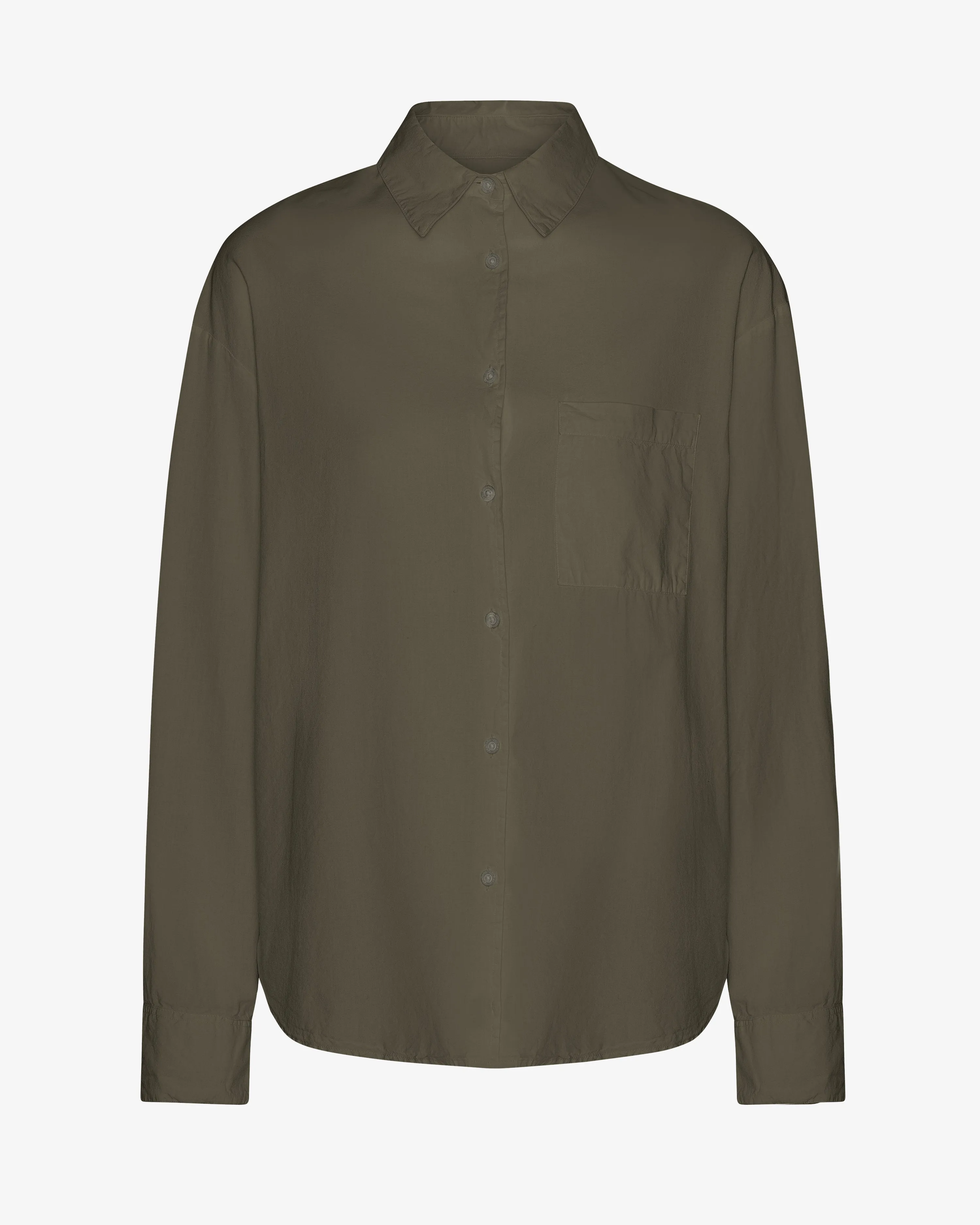 Organic Oversized Shirt - Dusty Olive sold by Colorful Standard