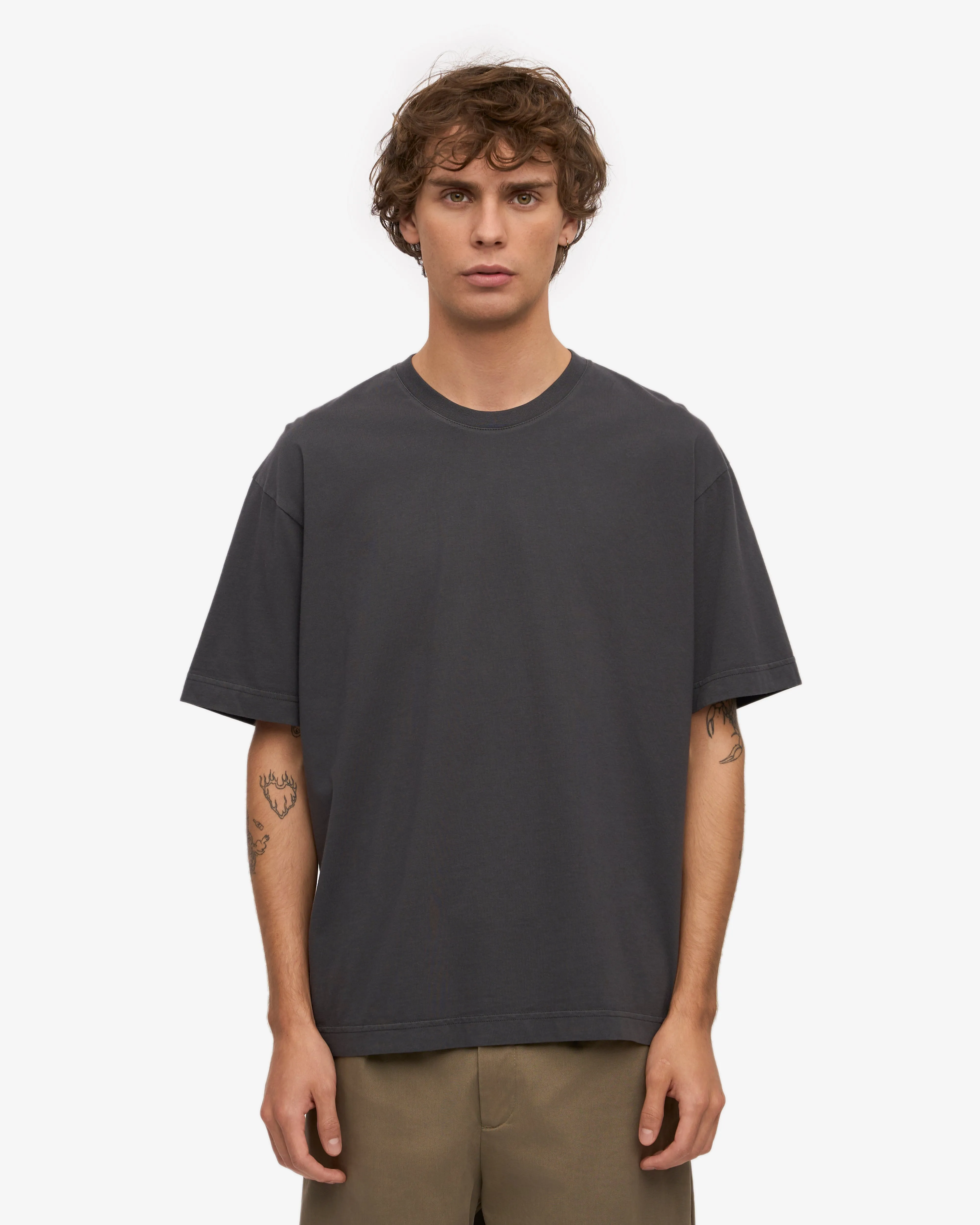 Oversized Organic T-Shirt - Lava Grey sold by Colorful Standard product image thumbnail 2