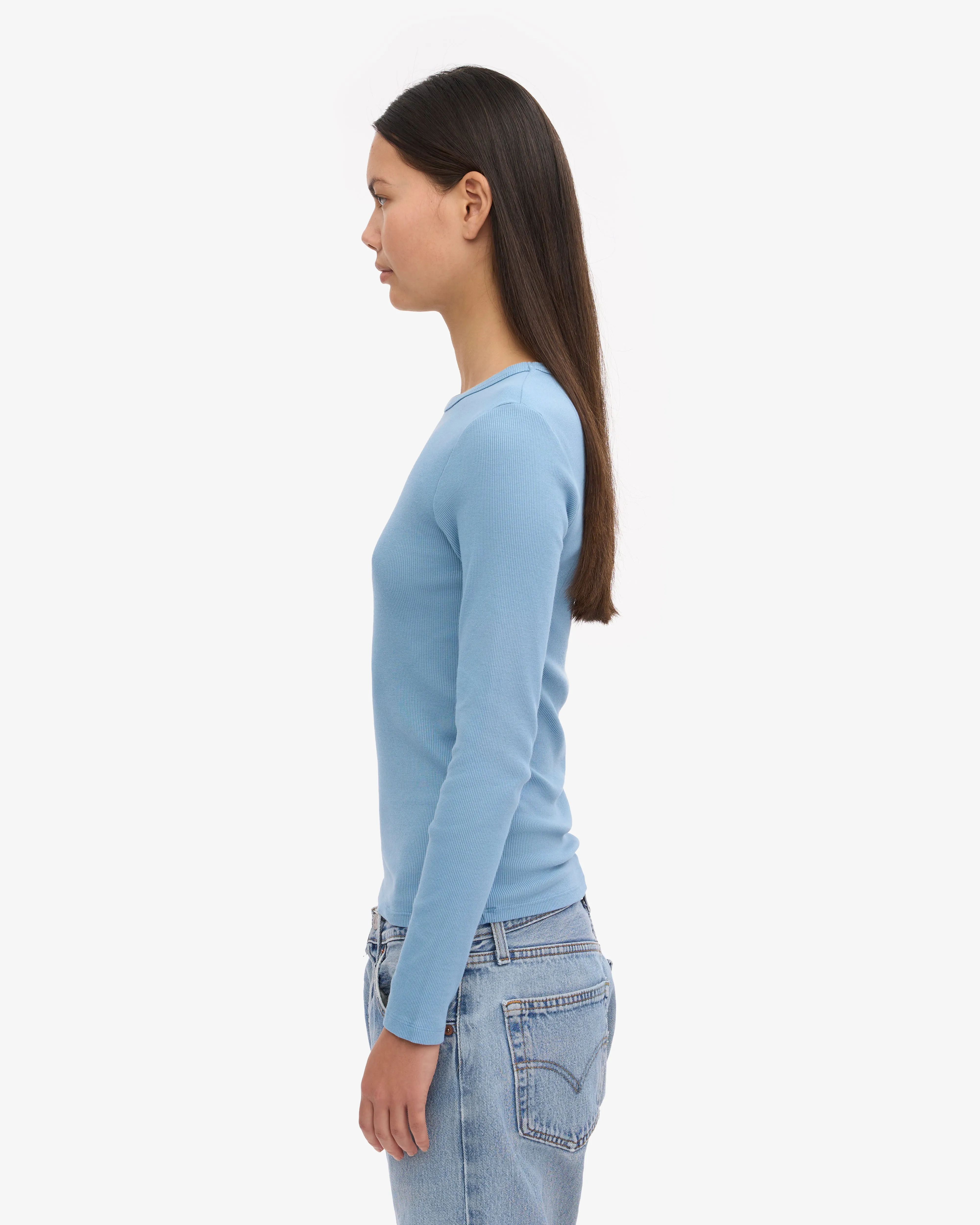Women Organic Rib LS T-Shirt - Seaside Blue sold by Colorful Standard product image thumbnail 3