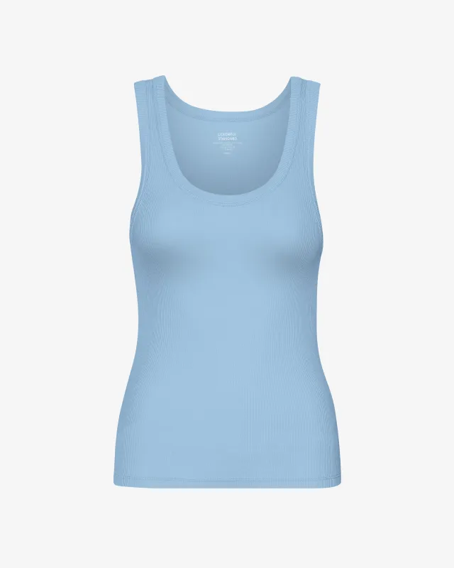 Women Organic Rib Tank Top - Seaside Blue sold by Colorful Standard