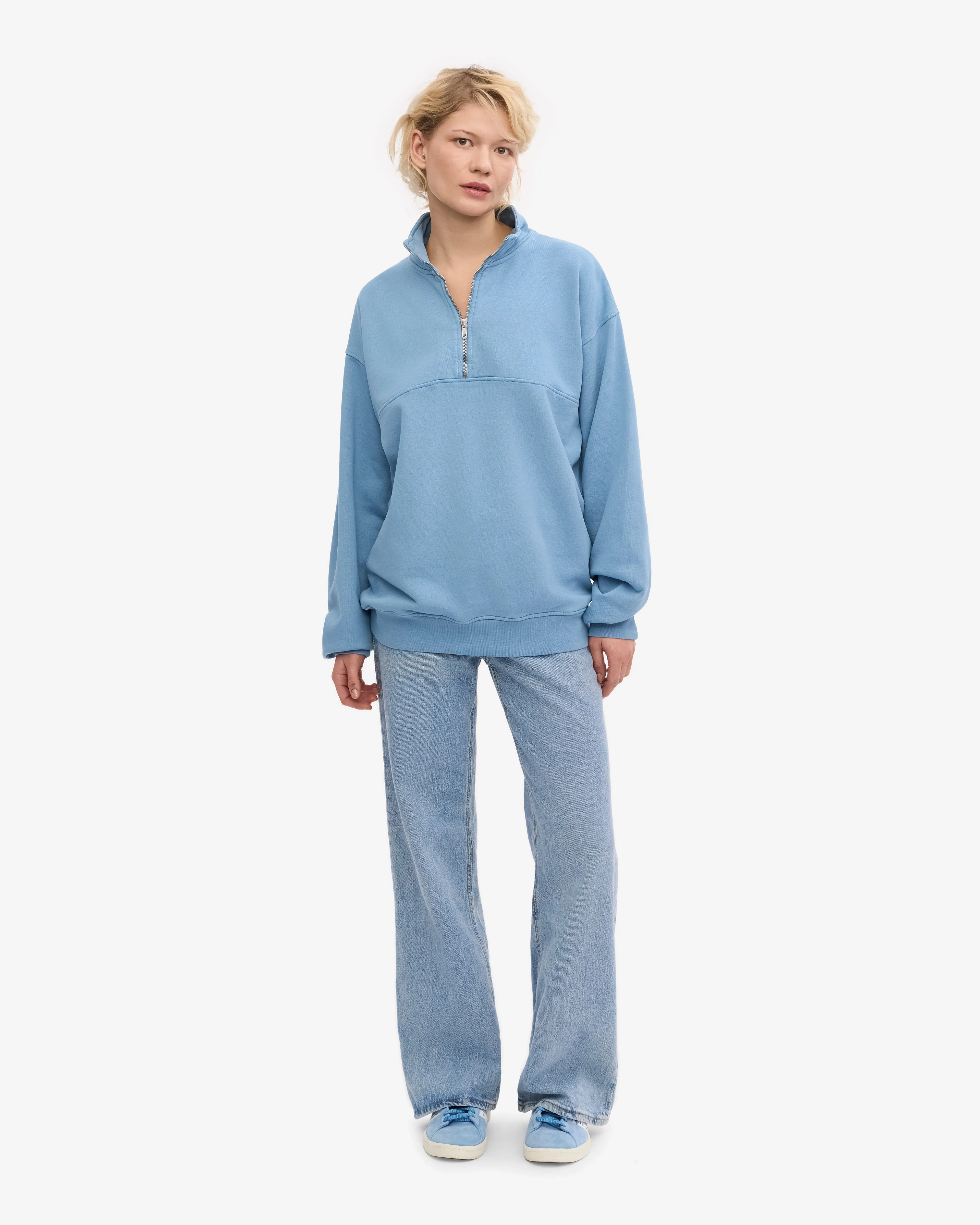 Organic Quarter Zip - Seaside Blue sold by Colorful Standard product image thumbnail 5