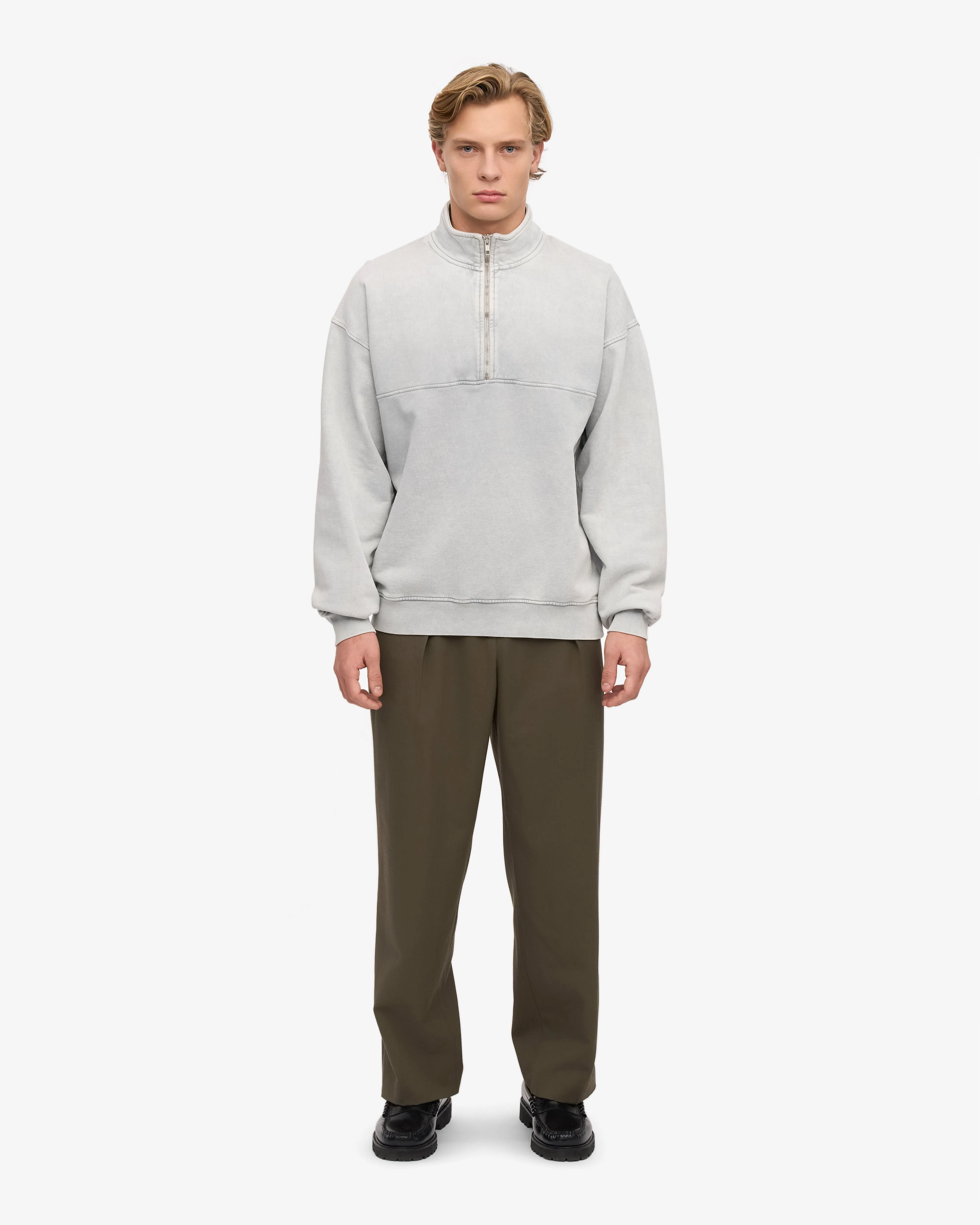 Organic Quarter Zip - Faded Grey sold by Colorful Standard product image thumbnail 5