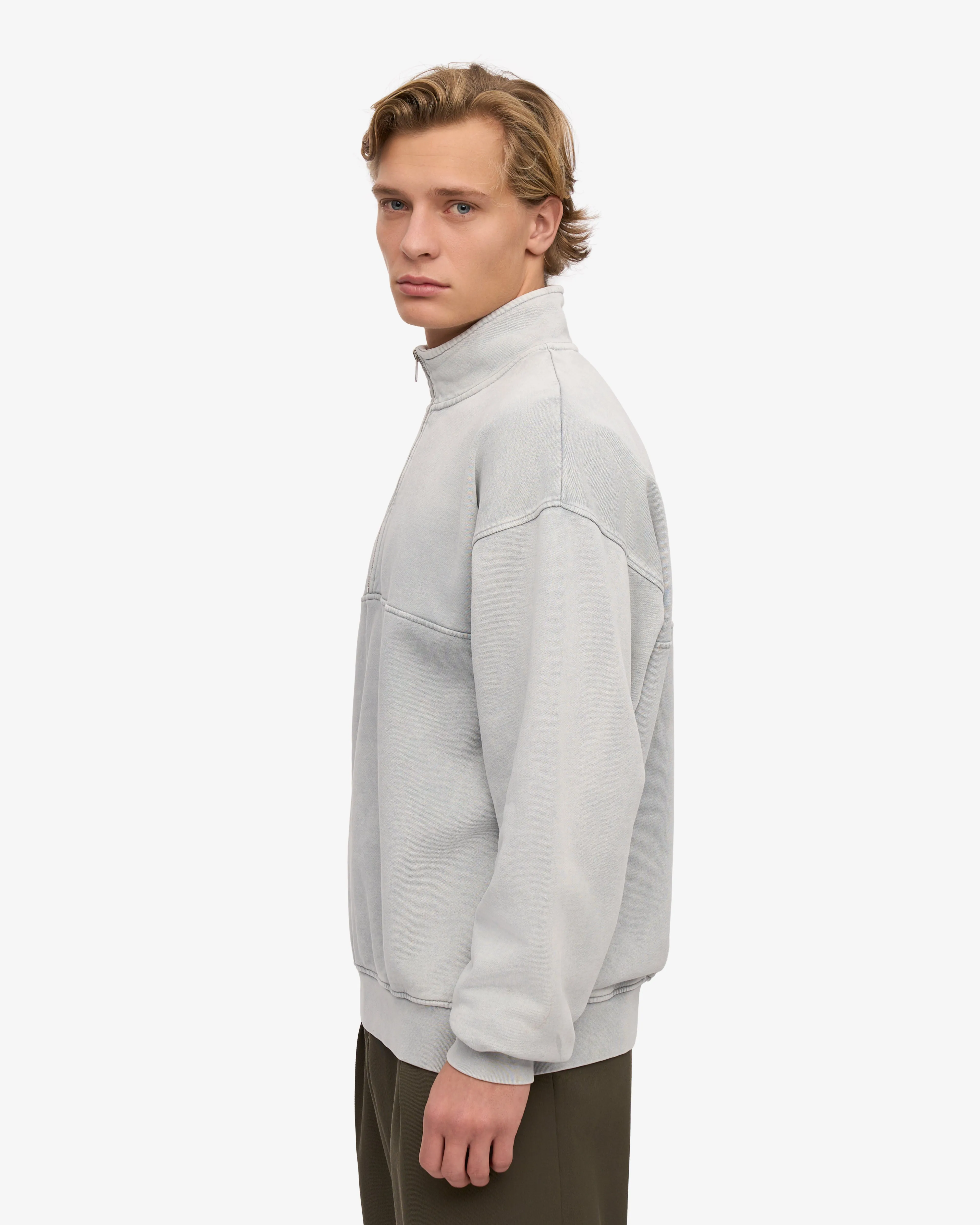 Organic Quarter Zip - Faded Grey sold by Colorful Standard product image thumbnail 3