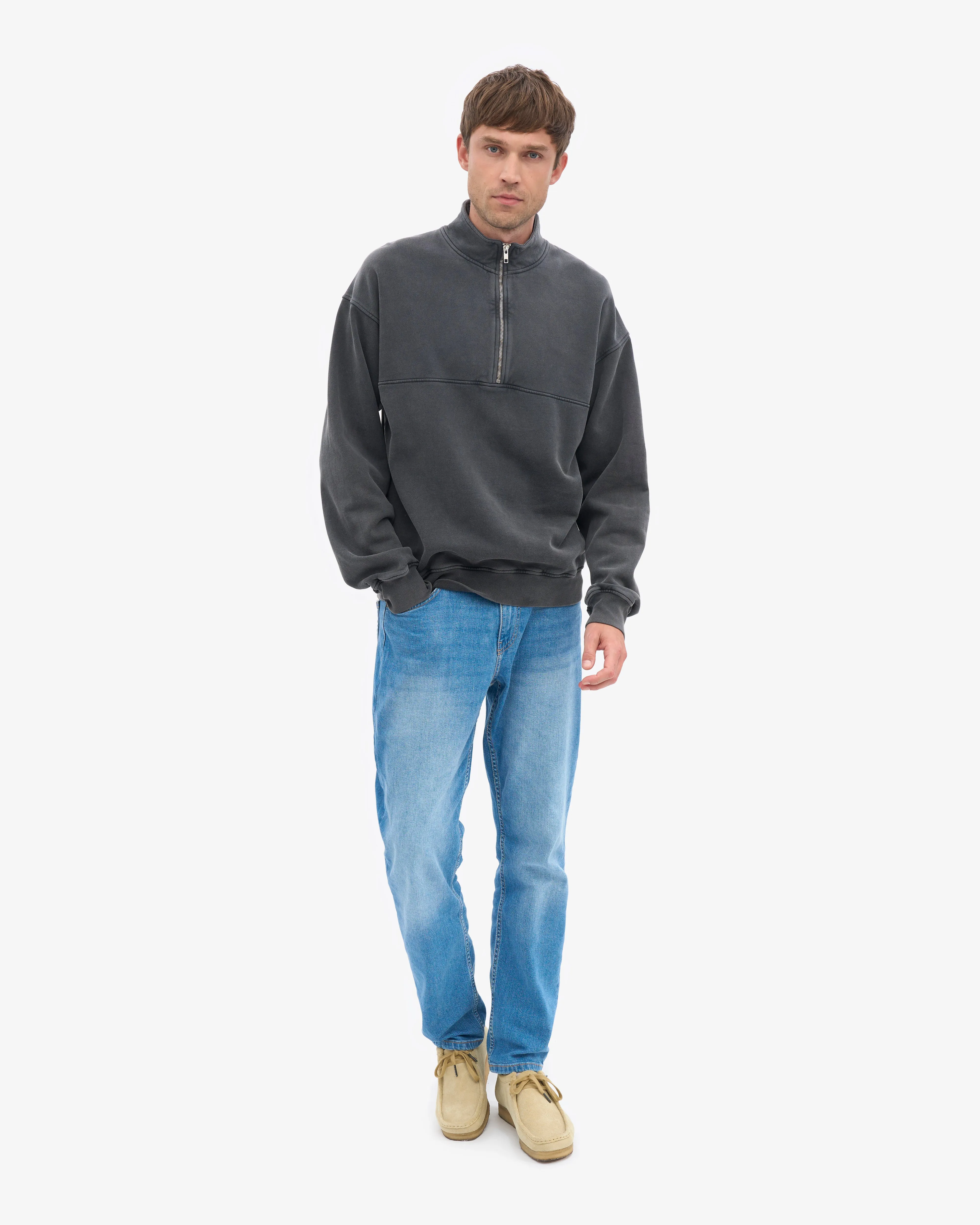 Organic Quarter Zip - Faded Black sold by Colorful Standard product image thumbnail 5