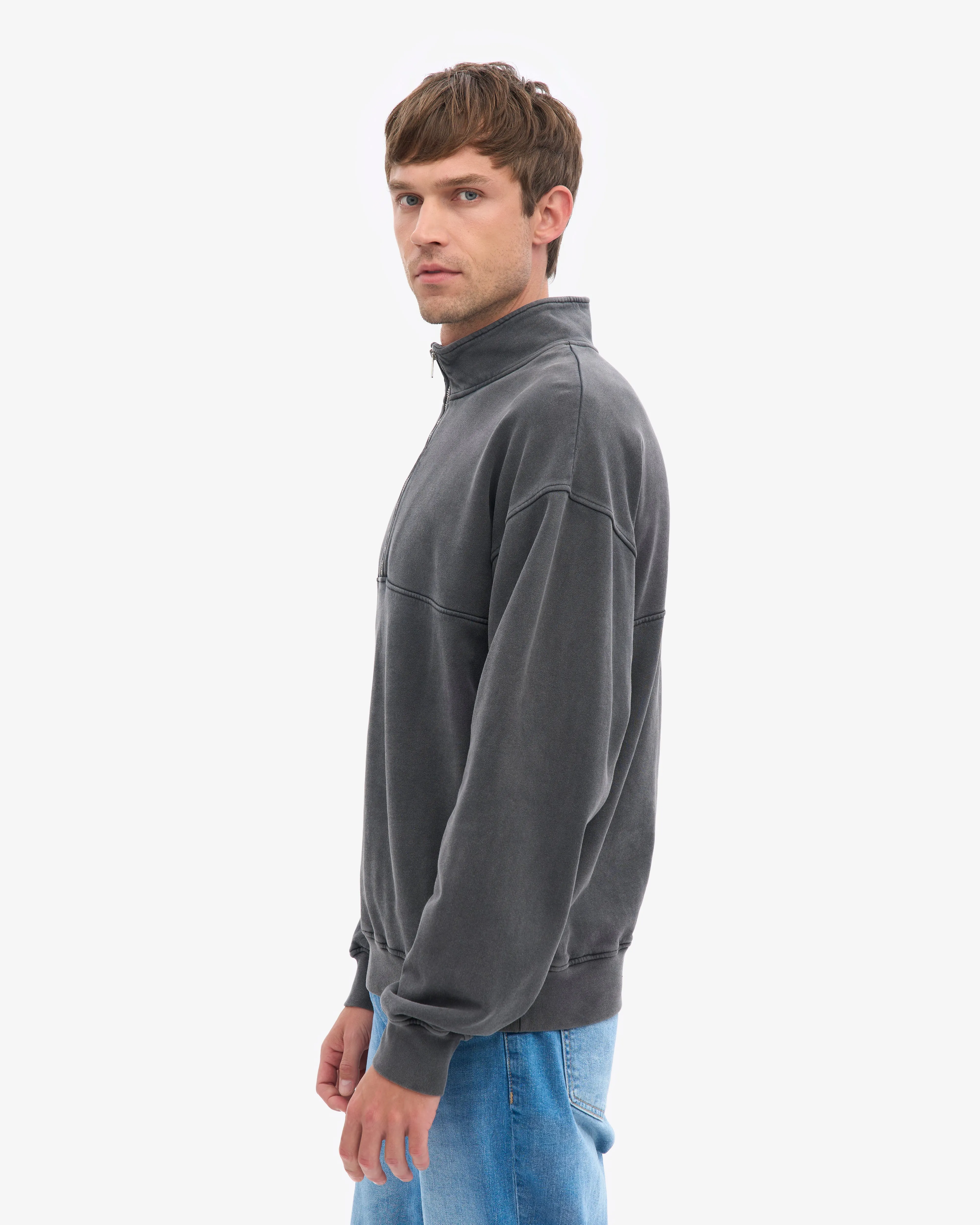 Organic Quarter Zip - Faded Black sold by Colorful Standard product image thumbnail 3