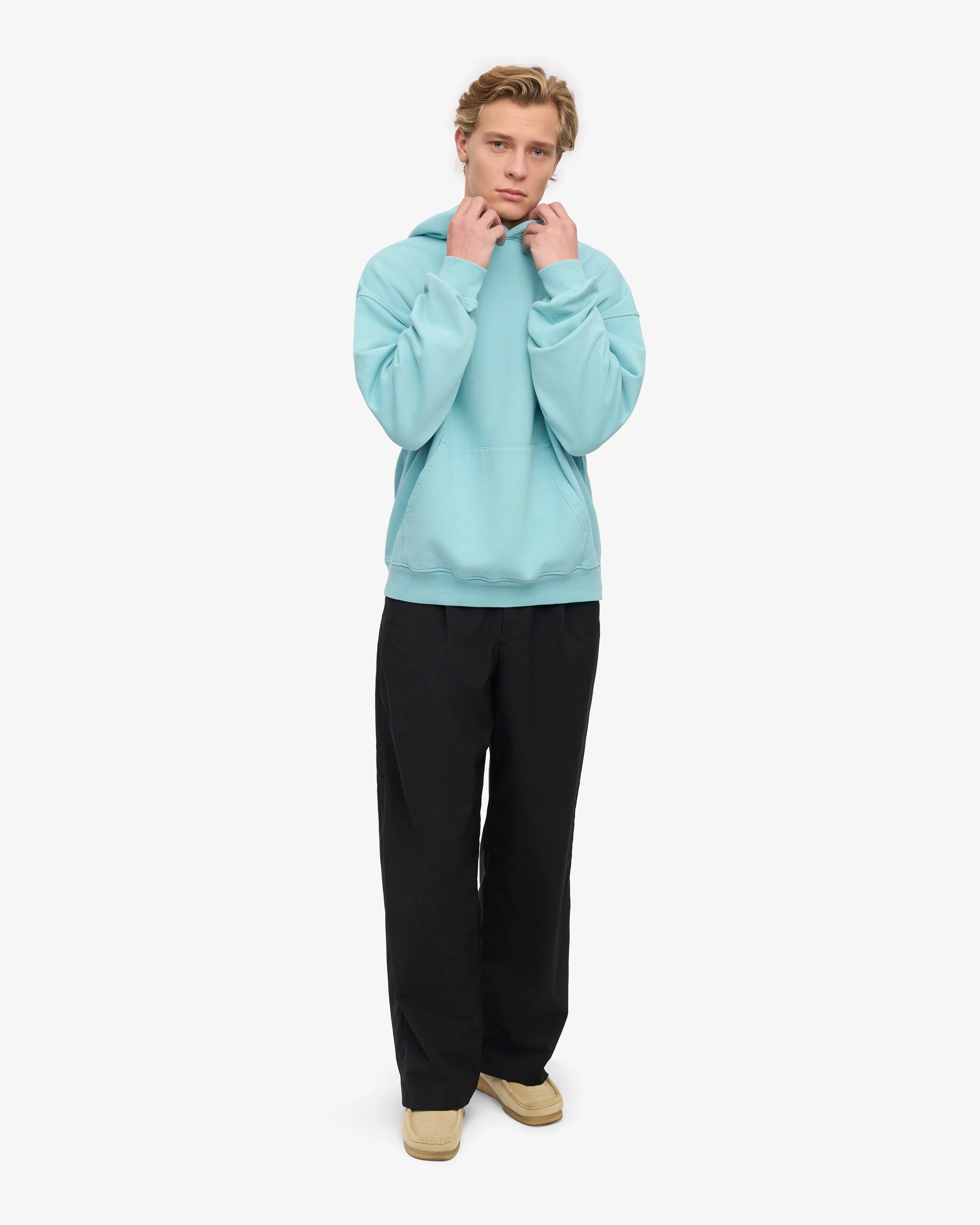 Organic Oversized Hood - Teal Blue sold by Colorful Standard product image thumbnail 5