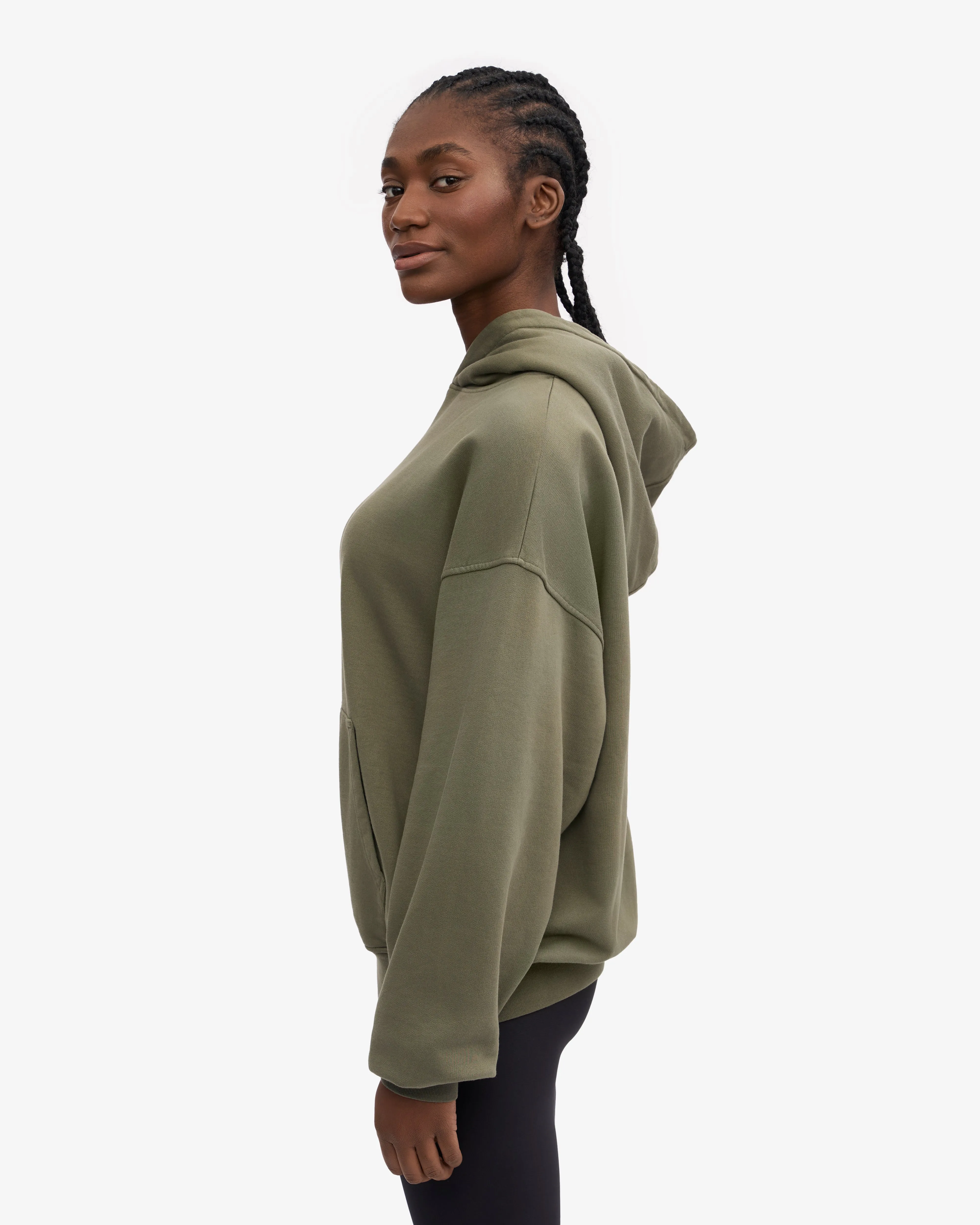 Organic Oversized Hood - Dusty Olive sold by Colorful Standard product image thumbnail 3