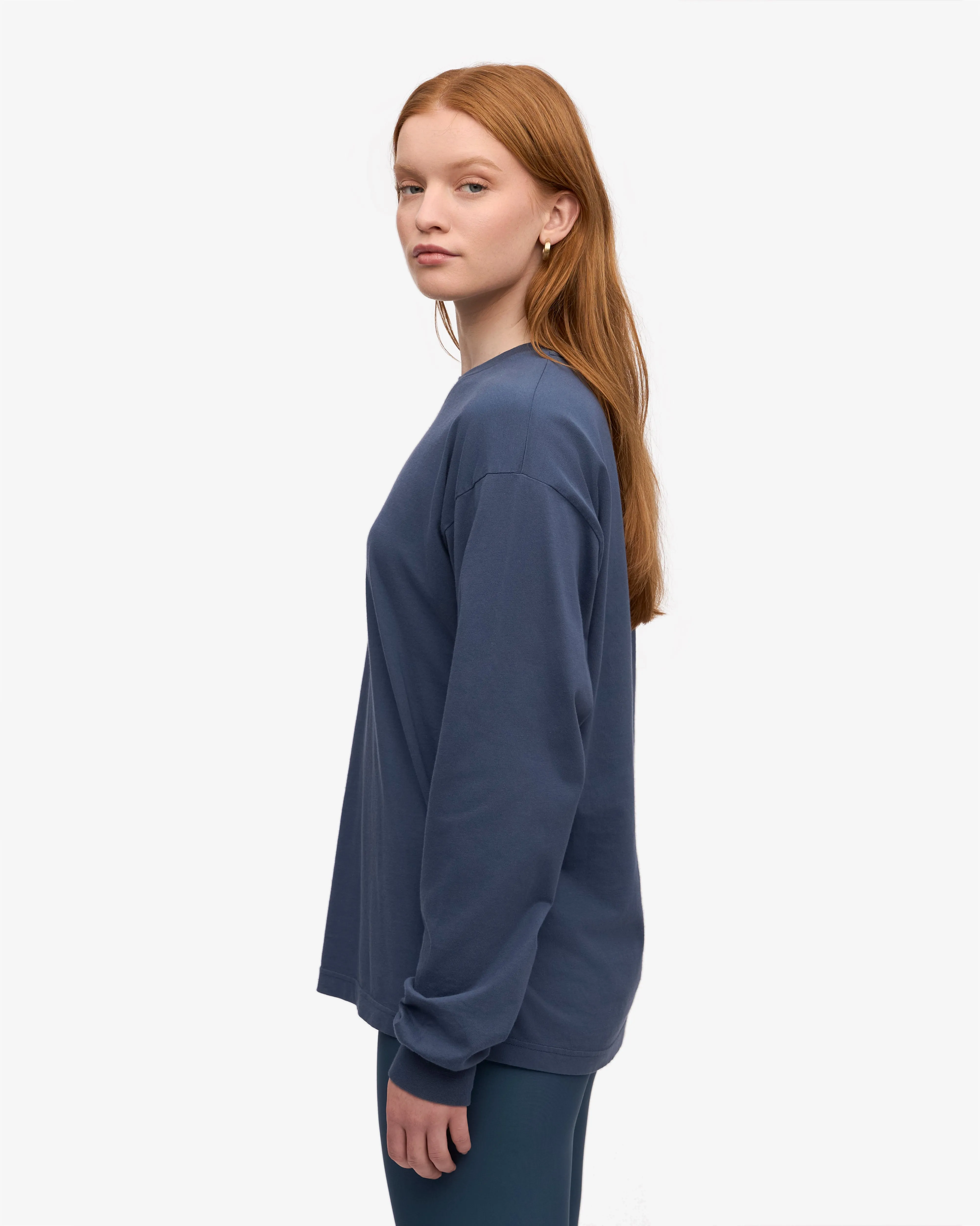 Oversized Organic LS T-Shirt - Petrol Blue sold by Colorful Standard product image thumbnail 3