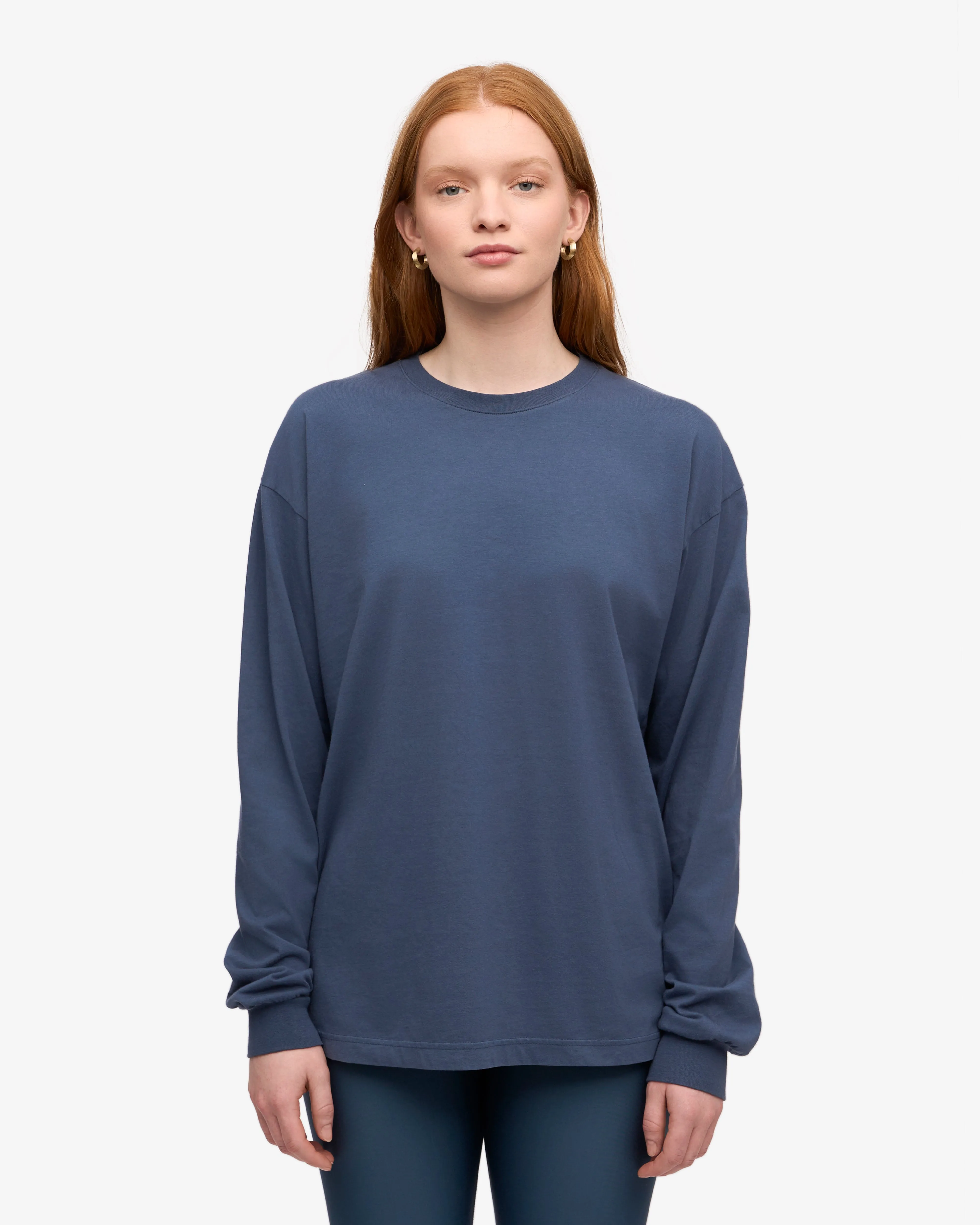 Oversized Organic LS T-Shirt - Petrol Blue sold by Colorful Standard product image thumbnail 2
