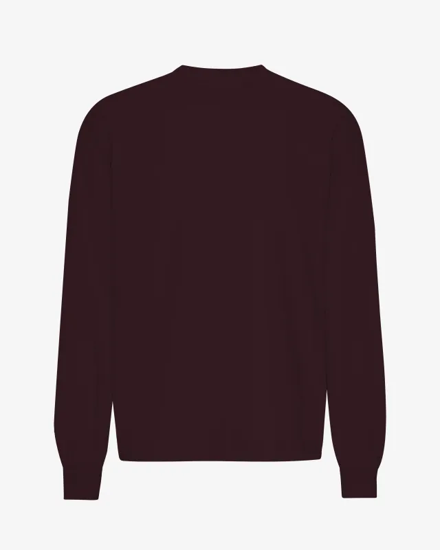 Oversized Organic LS T-Shirt - Oxblood Red sold by Colorful Standard