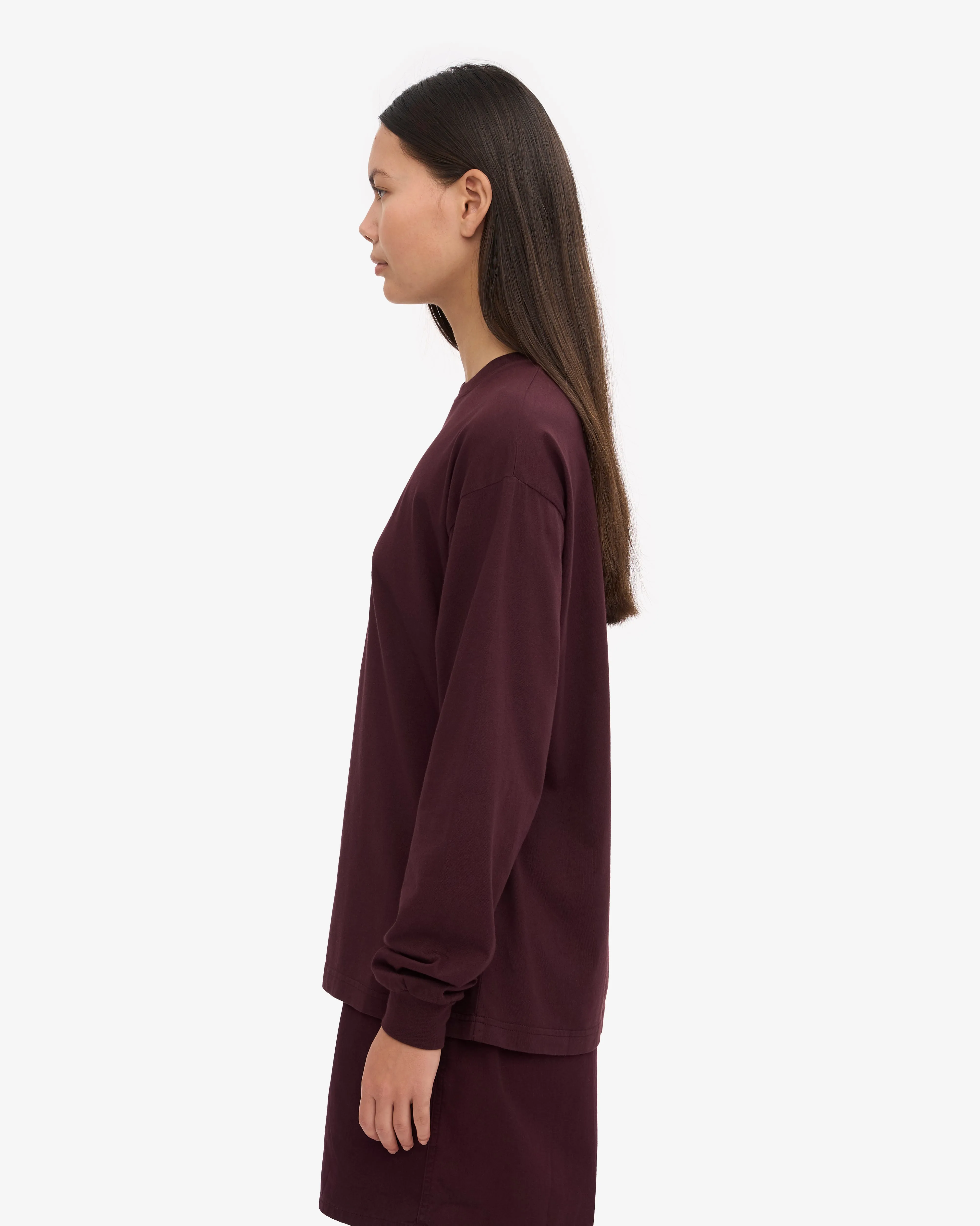 Oversized Organic LS T-Shirt - Oxblood Red sold by Colorful Standard product image thumbnail 3