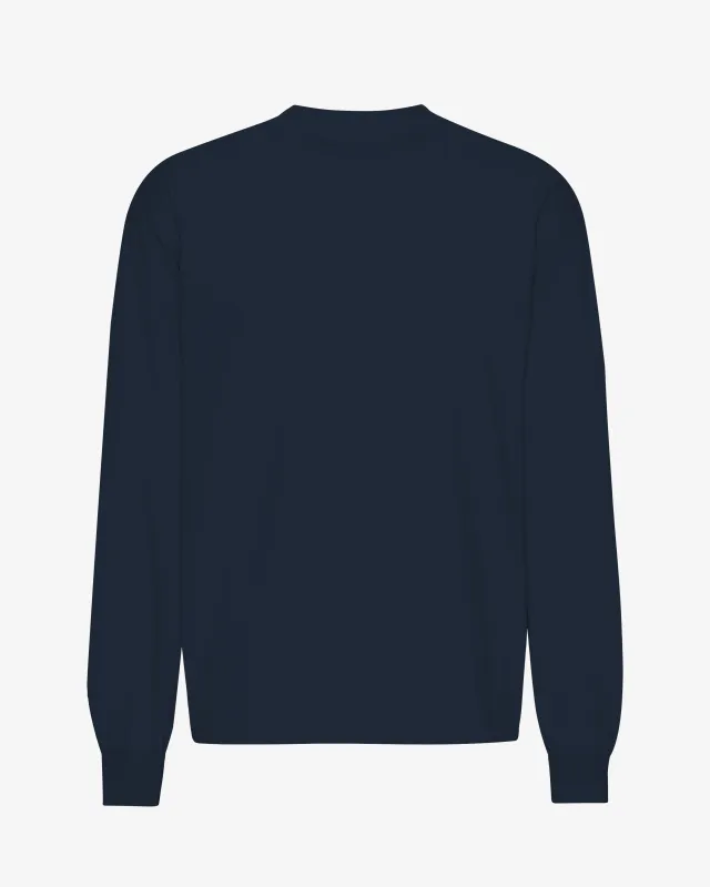 Oversized Organic LS T-Shirt - Navy Blue sold by Colorful Standard