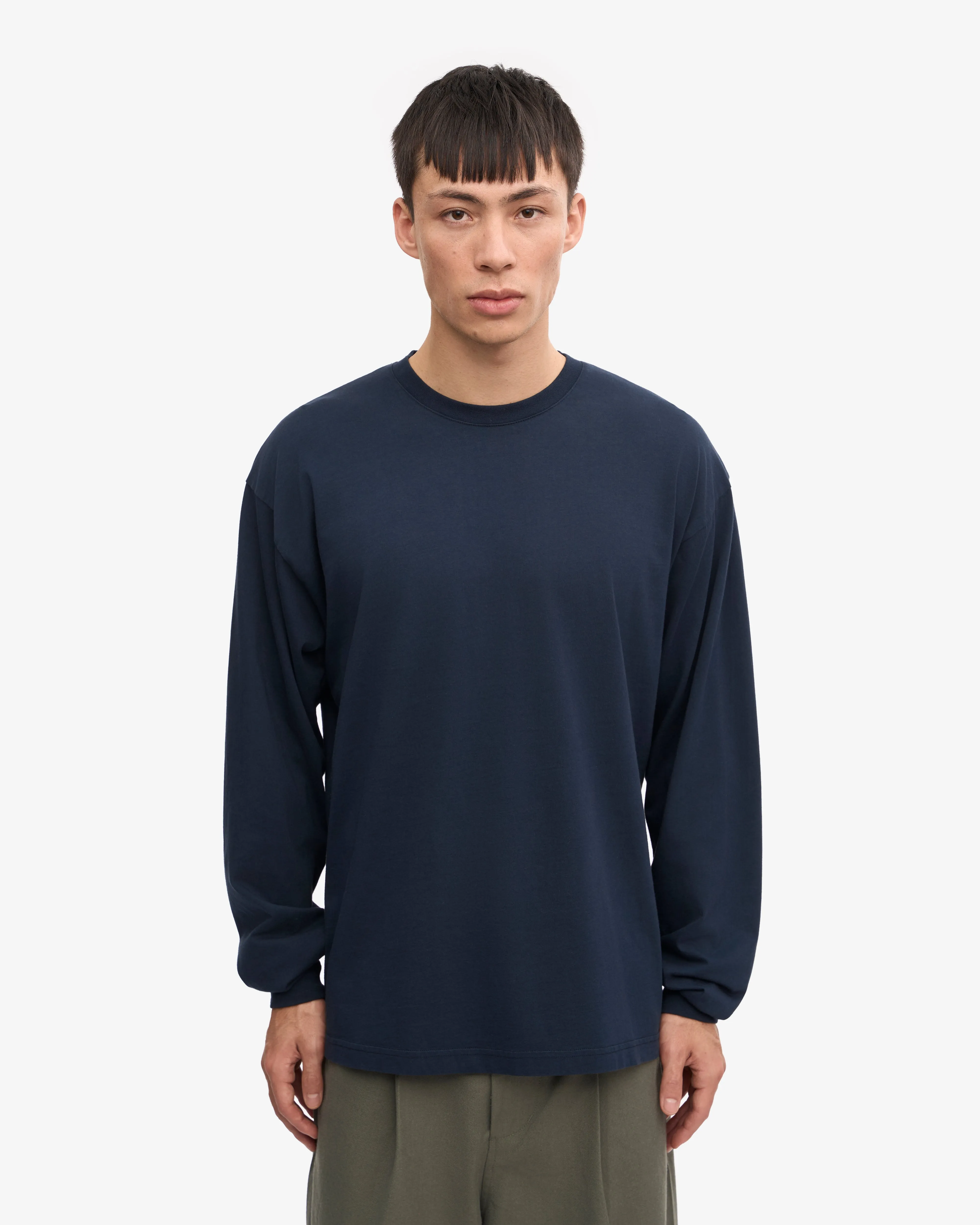 Oversized Organic LS T-Shirt - Navy Blue sold by Colorful Standard product image thumbnail 2