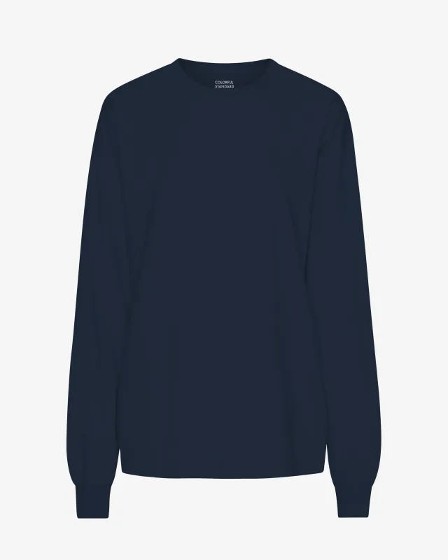 Oversized Organic LS T-Shirt - Navy Blue sold by Colorful Standard