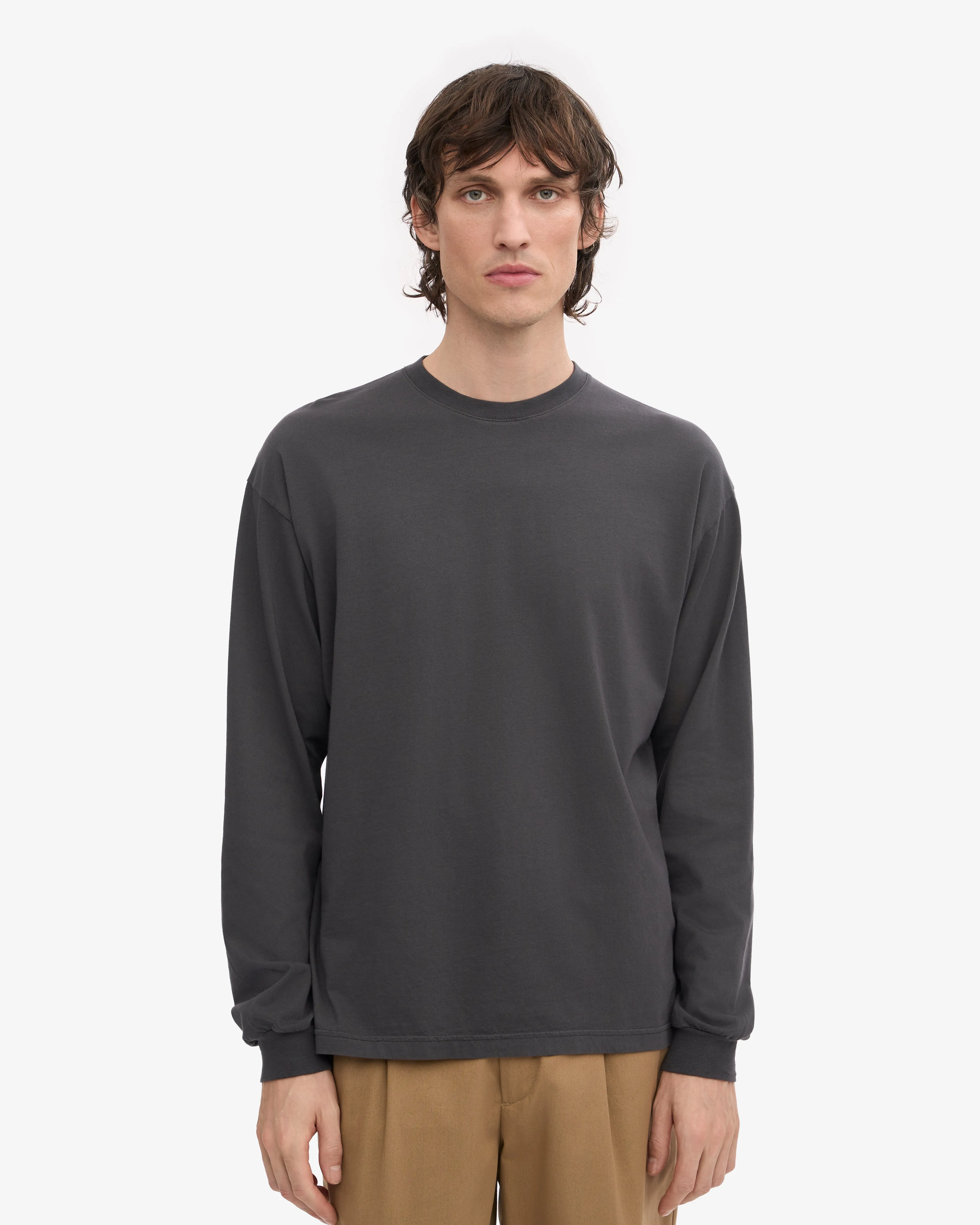 Oversized Organic LS T-Shirt - Lava Grey sold by Colorful Standard product image thumbnail 2