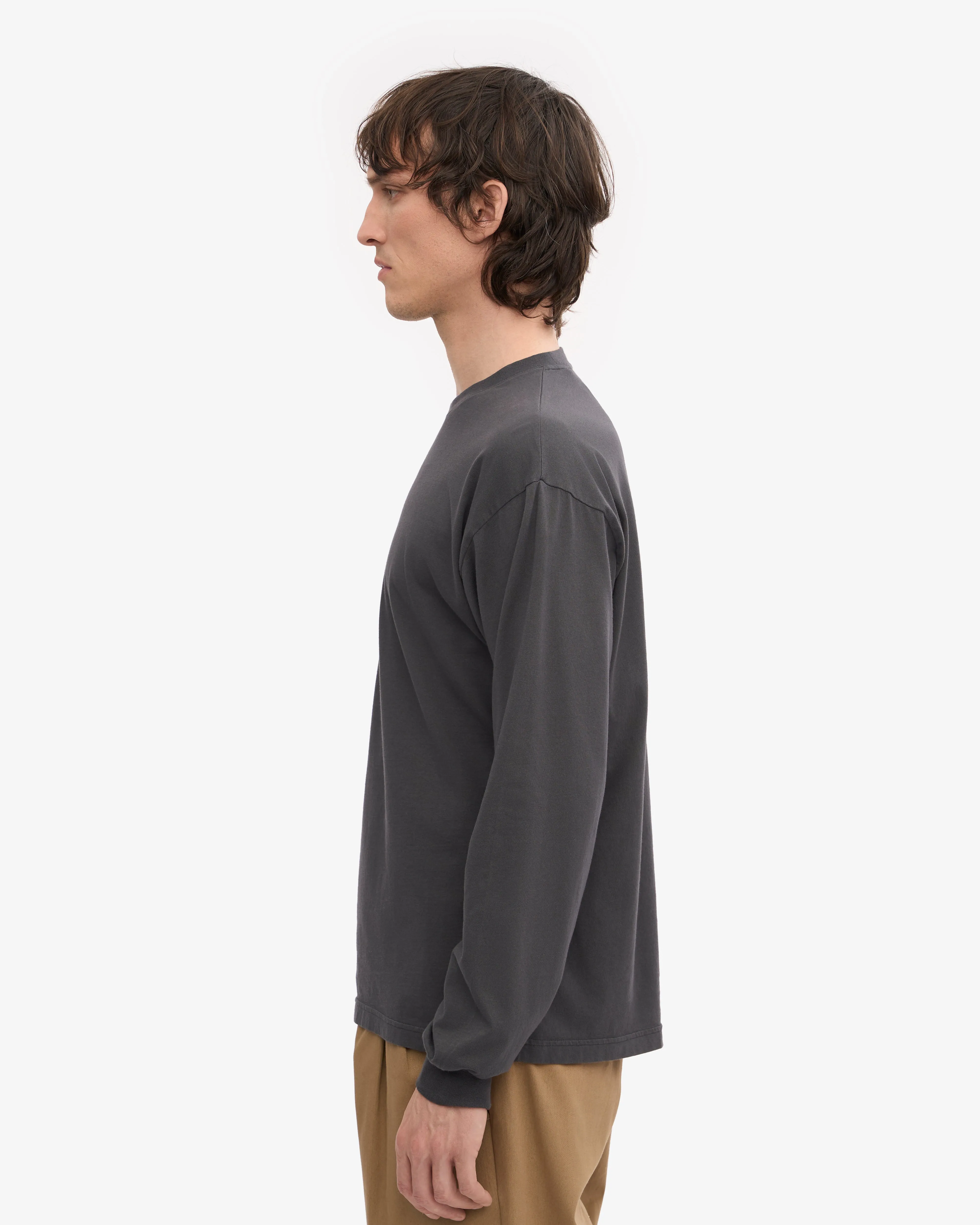 Oversized Organic LS T-Shirt - Lava Grey sold by Colorful Standard product image thumbnail 3