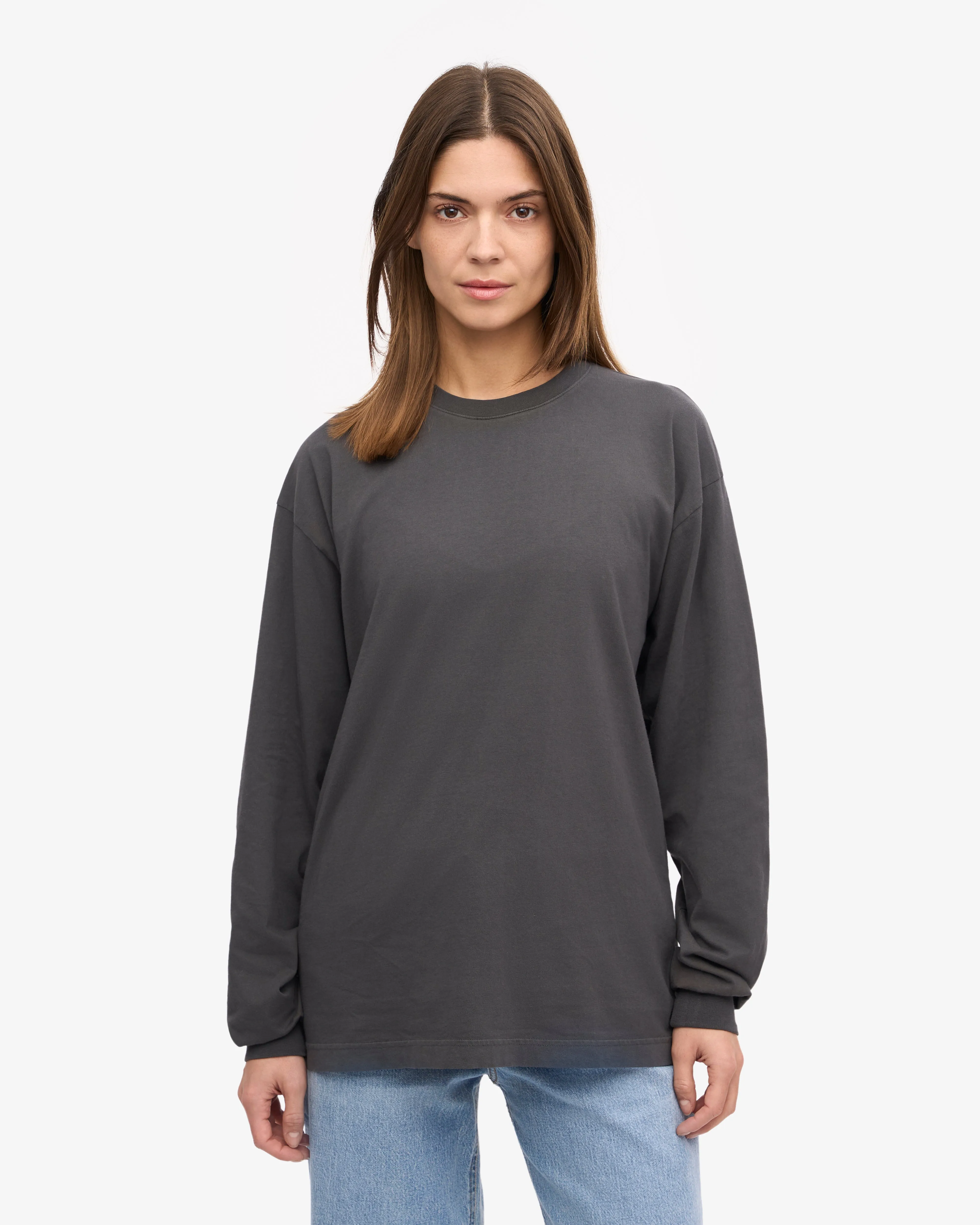 Oversized Organic LS T-Shirt - Lava Grey sold by Colorful Standard product image thumbnail 2