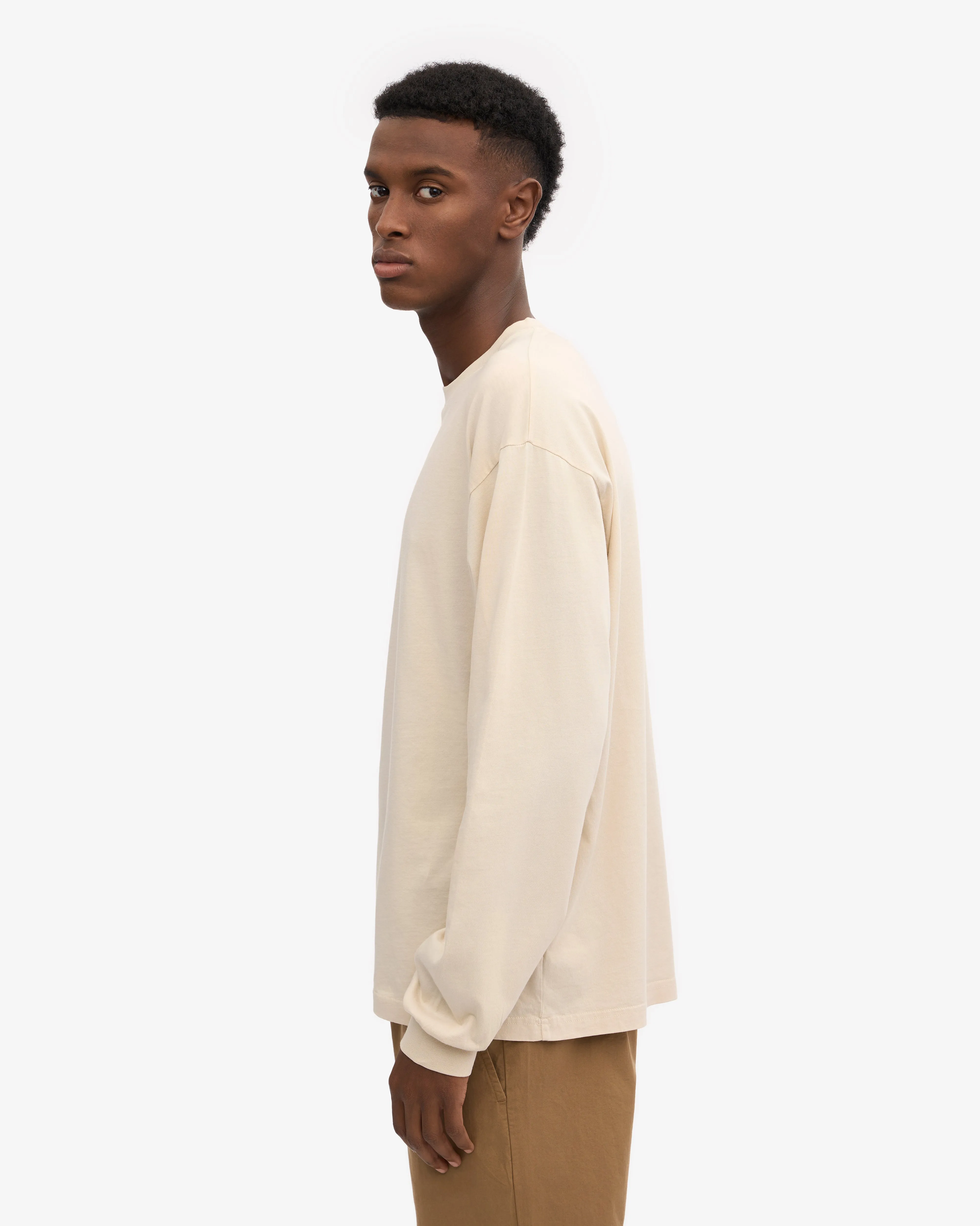 Oversized Organic LS T-Shirt - Ivory White sold by Colorful Standard product image thumbnail 3