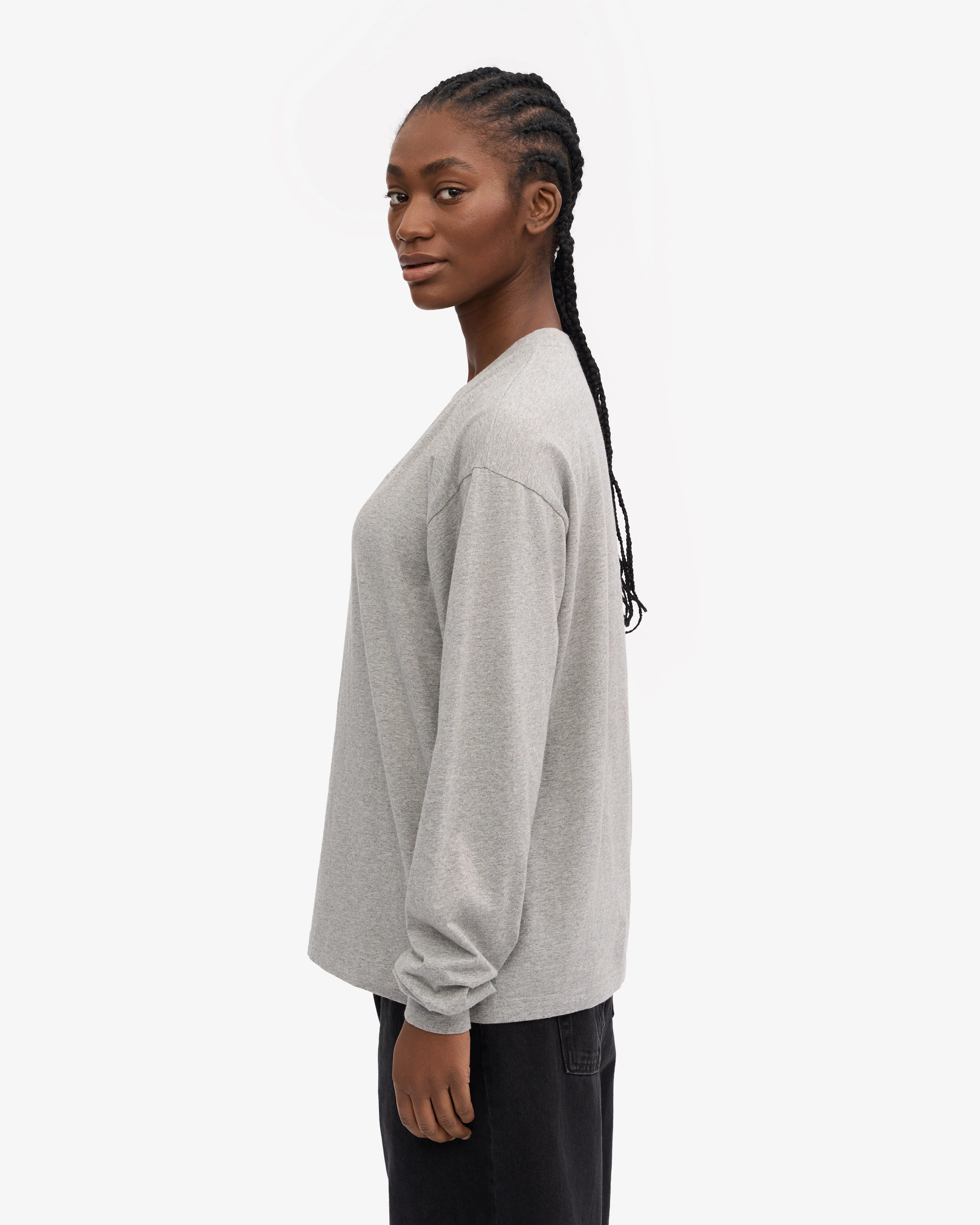 Oversized Organic LS T-Shirt - Heather Grey sold by Colorful Standard product image thumbnail 3