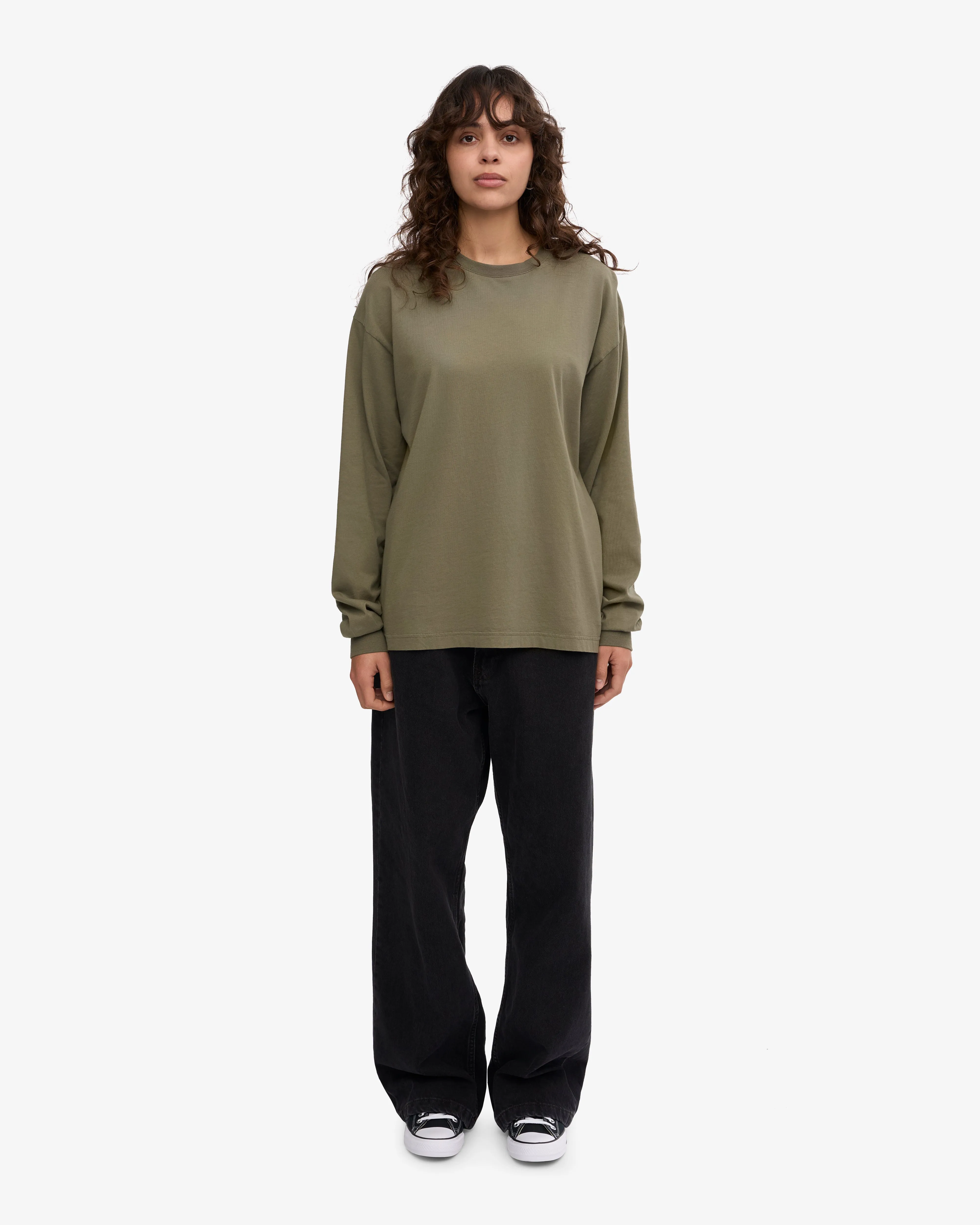 Oversized Organic LS T-Shirt - Dusty Olive sold by Colorful Standard product image thumbnail 5