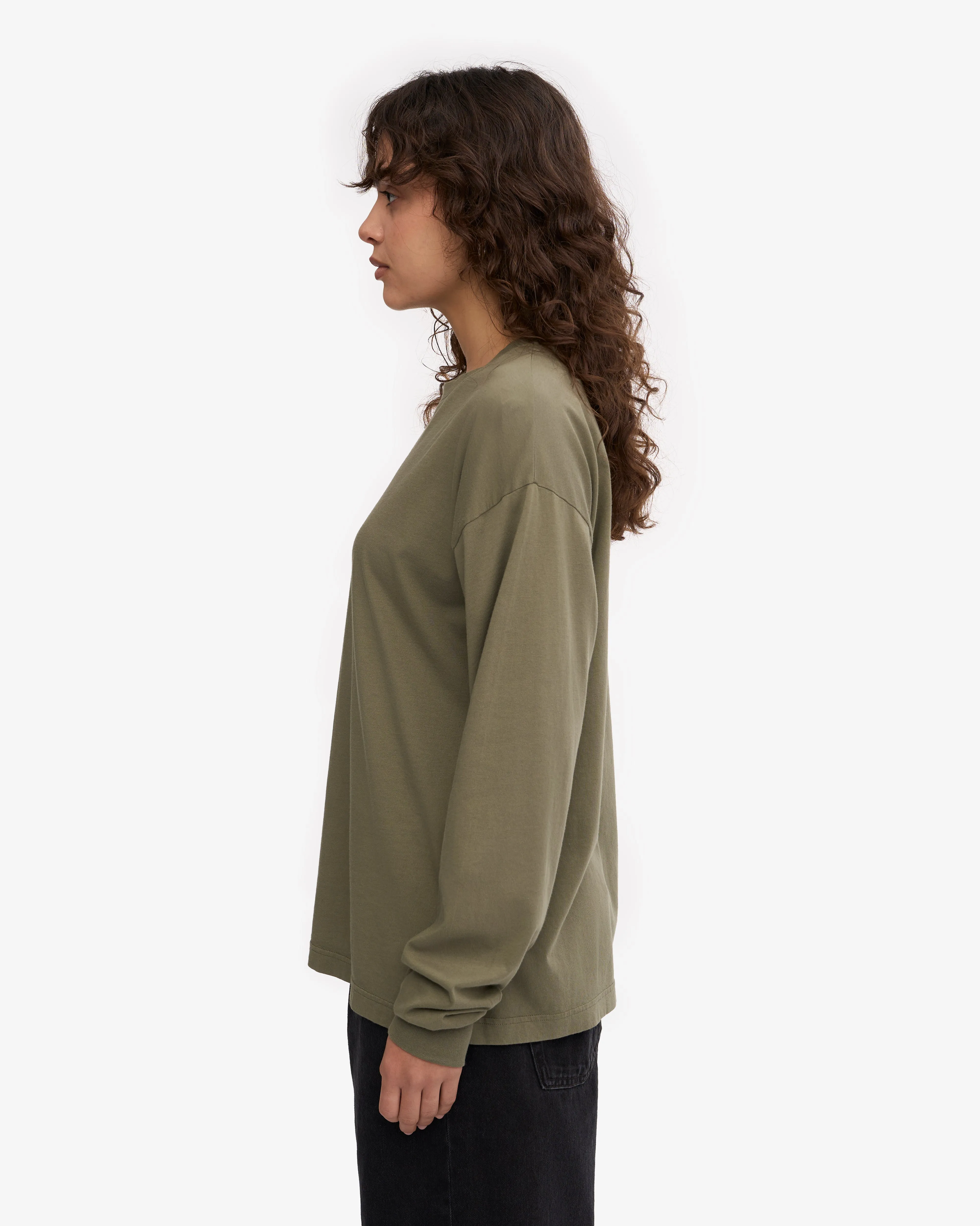 Oversized Organic LS T-Shirt - Dusty Olive sold by Colorful Standard product image thumbnail 3