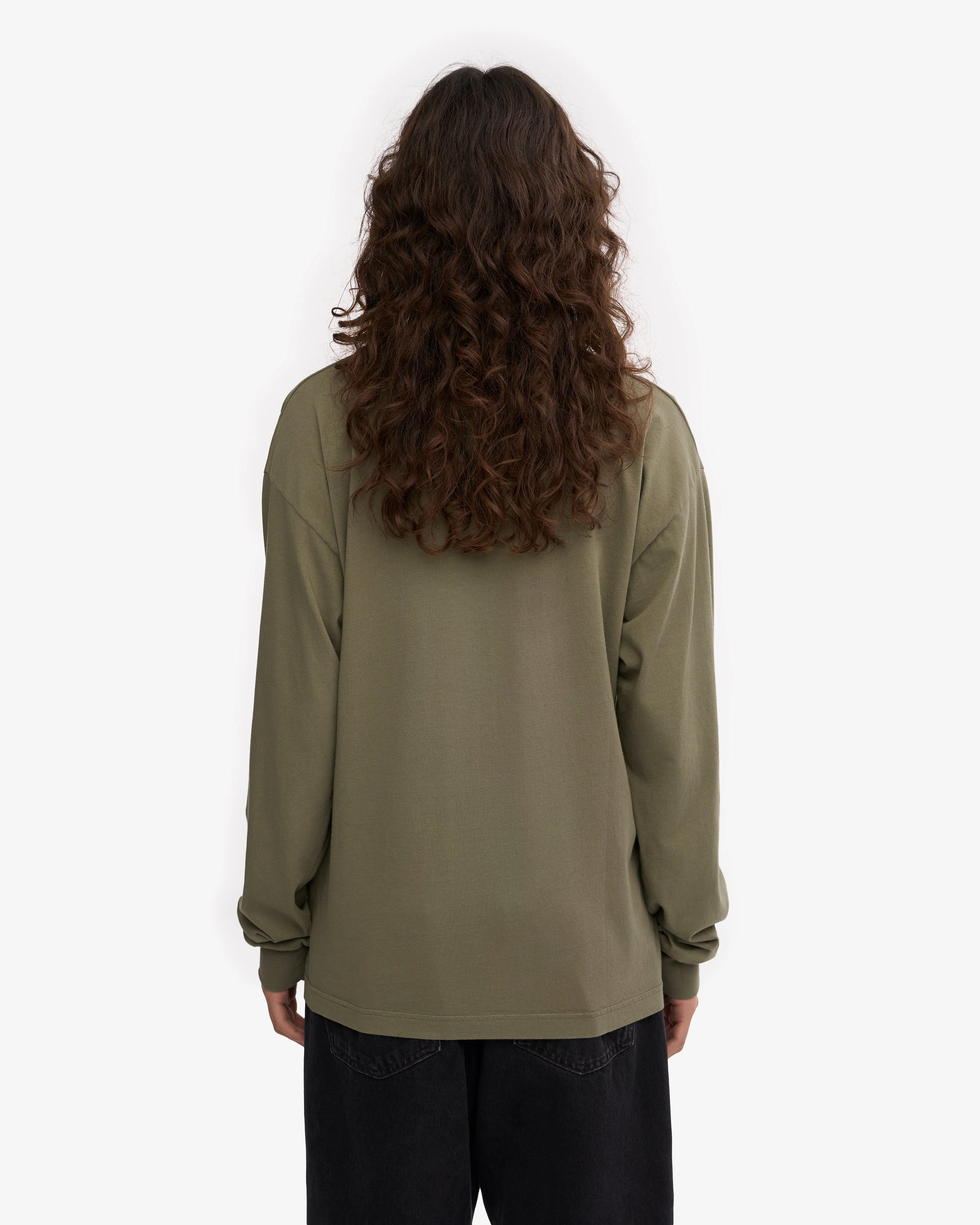 Oversized Organic LS T-Shirt - Dusty Olive sold by Colorful Standard product image thumbnail 4