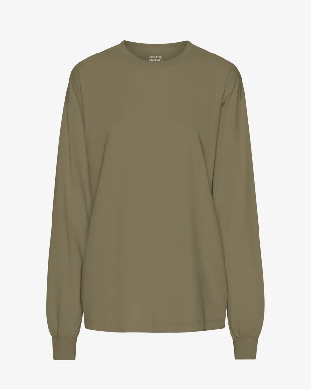 Oversized Organic LS T-Shirt - Dusty Olive sold by Colorful Standard