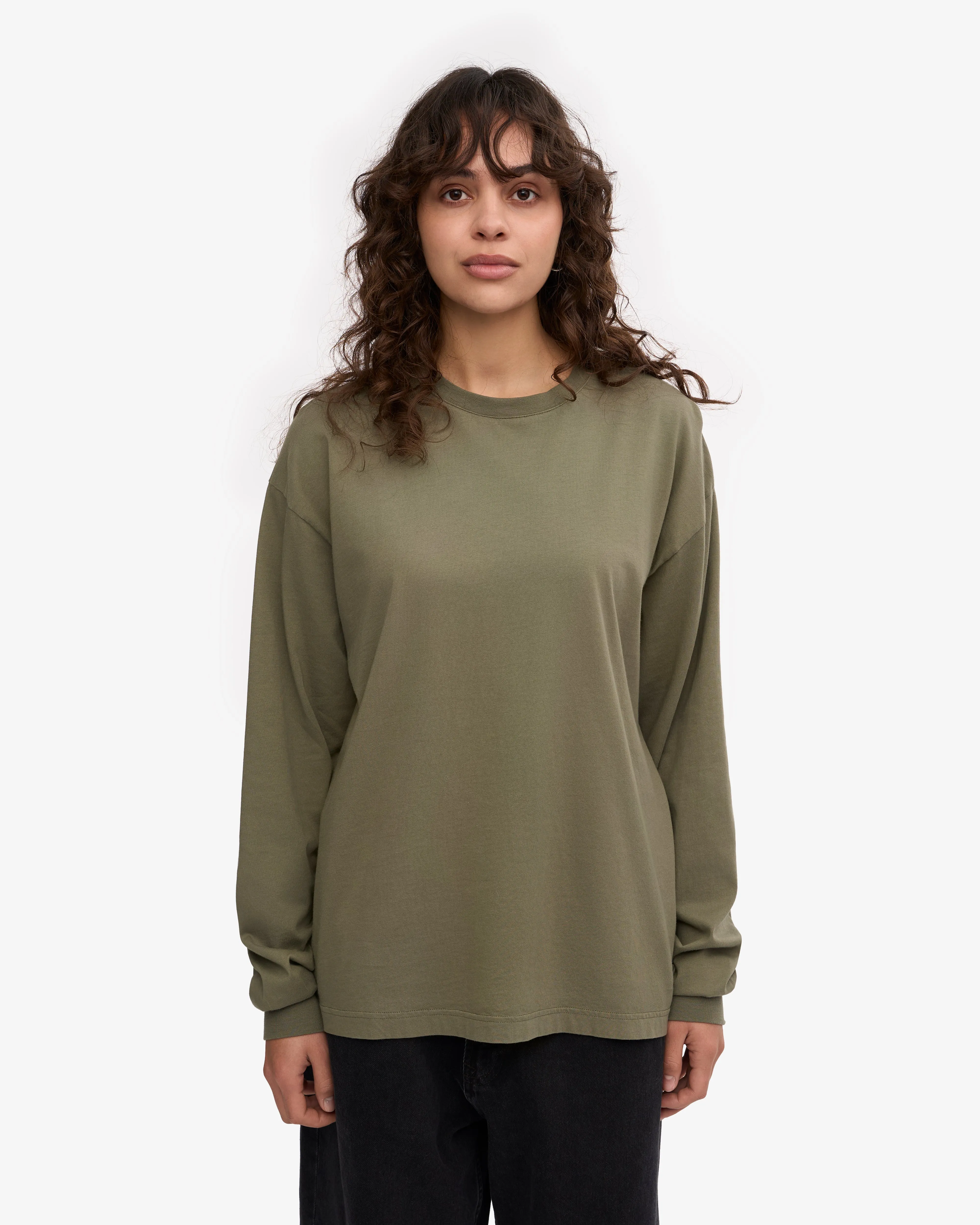 Oversized Organic LS T-Shirt - Dusty Olive sold by Colorful Standard product image thumbnail 2