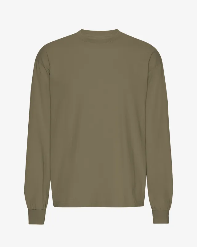 Oversized Organic LS T-Shirt - Dusty Olive sold by Colorful Standard