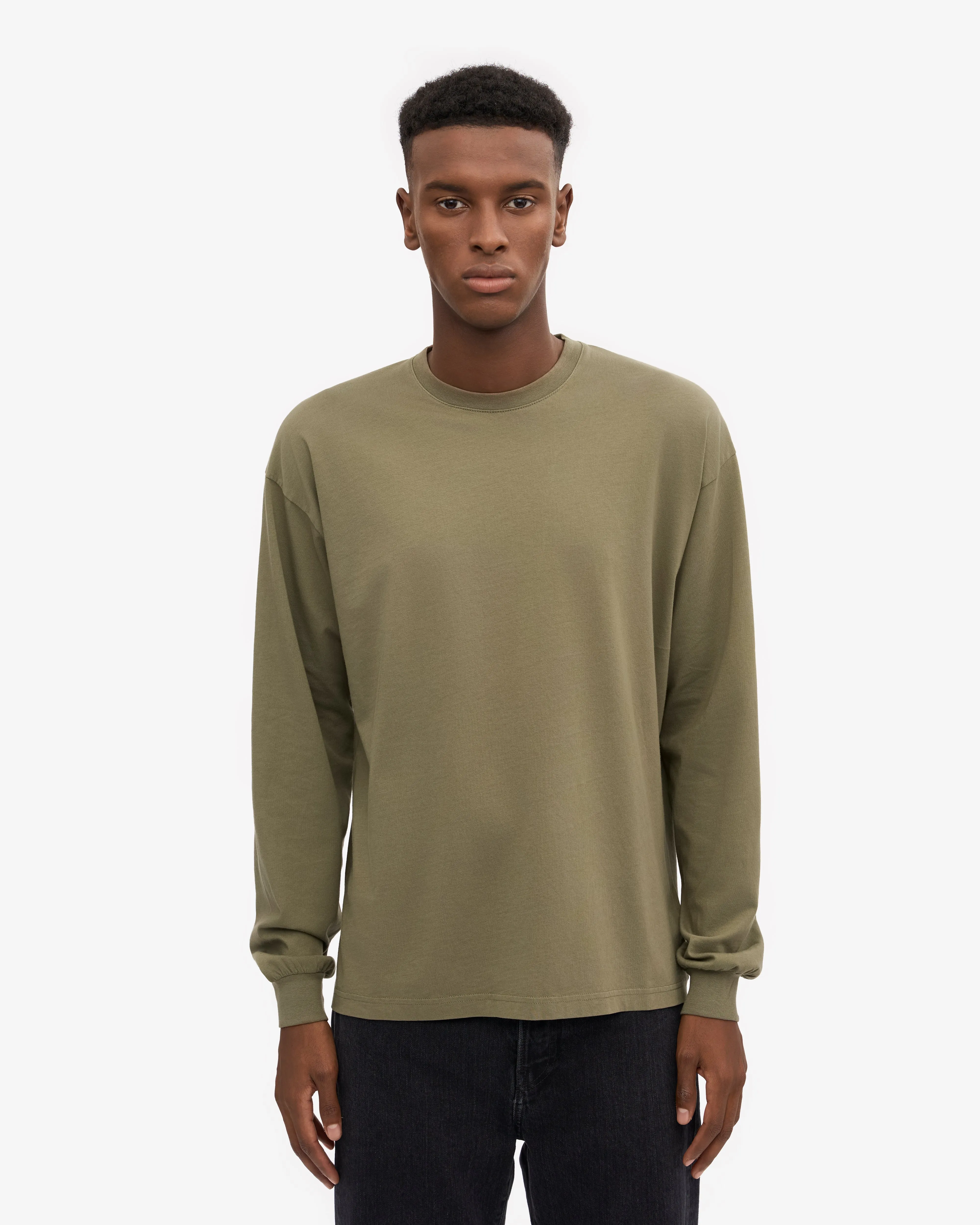Oversized Organic LS T-Shirt - Dusty Olive sold by Colorful Standard product image thumbnail 2