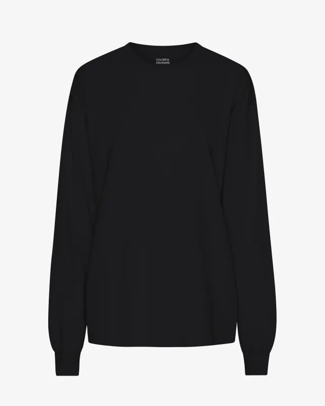 Oversized Organic LS T-Shirt - Deep Black sold by Colorful Standard