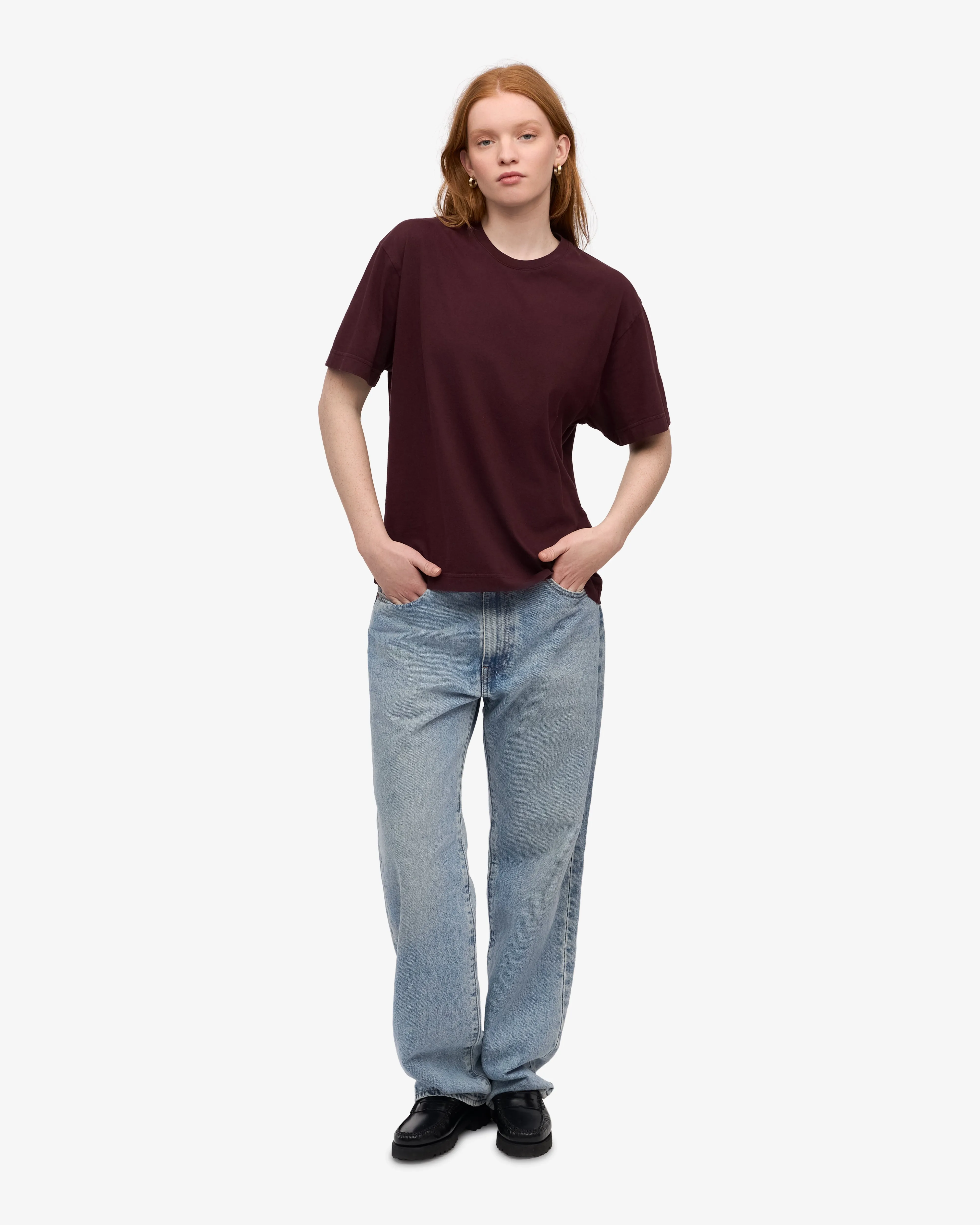Oversized Organic T-Shirt - Oxblood Red sold by Colorful Standard product image thumbnail 5
