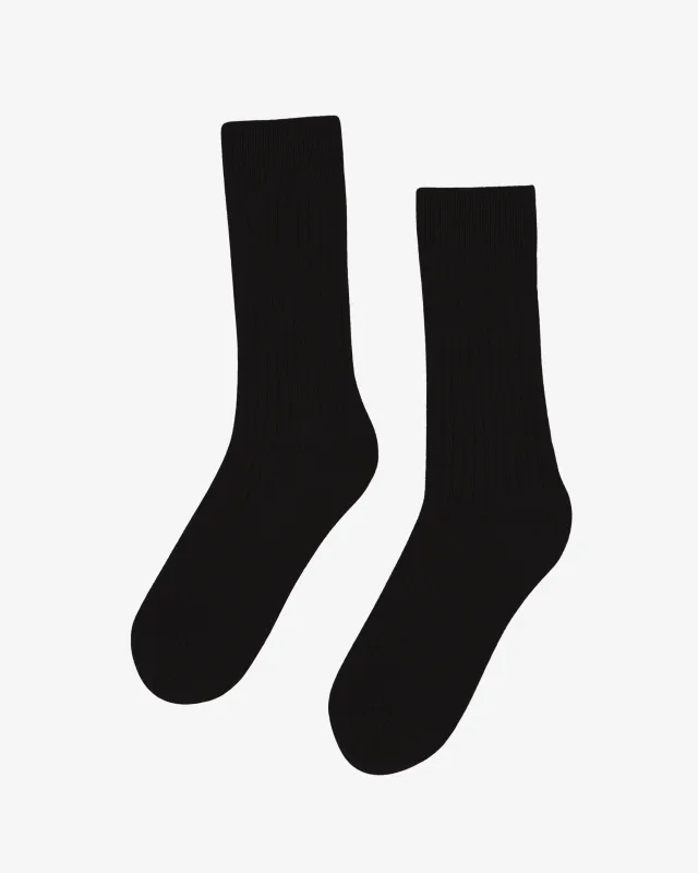 Merino Wool Blend Sock - Deep Black sold by Colorful Standard
