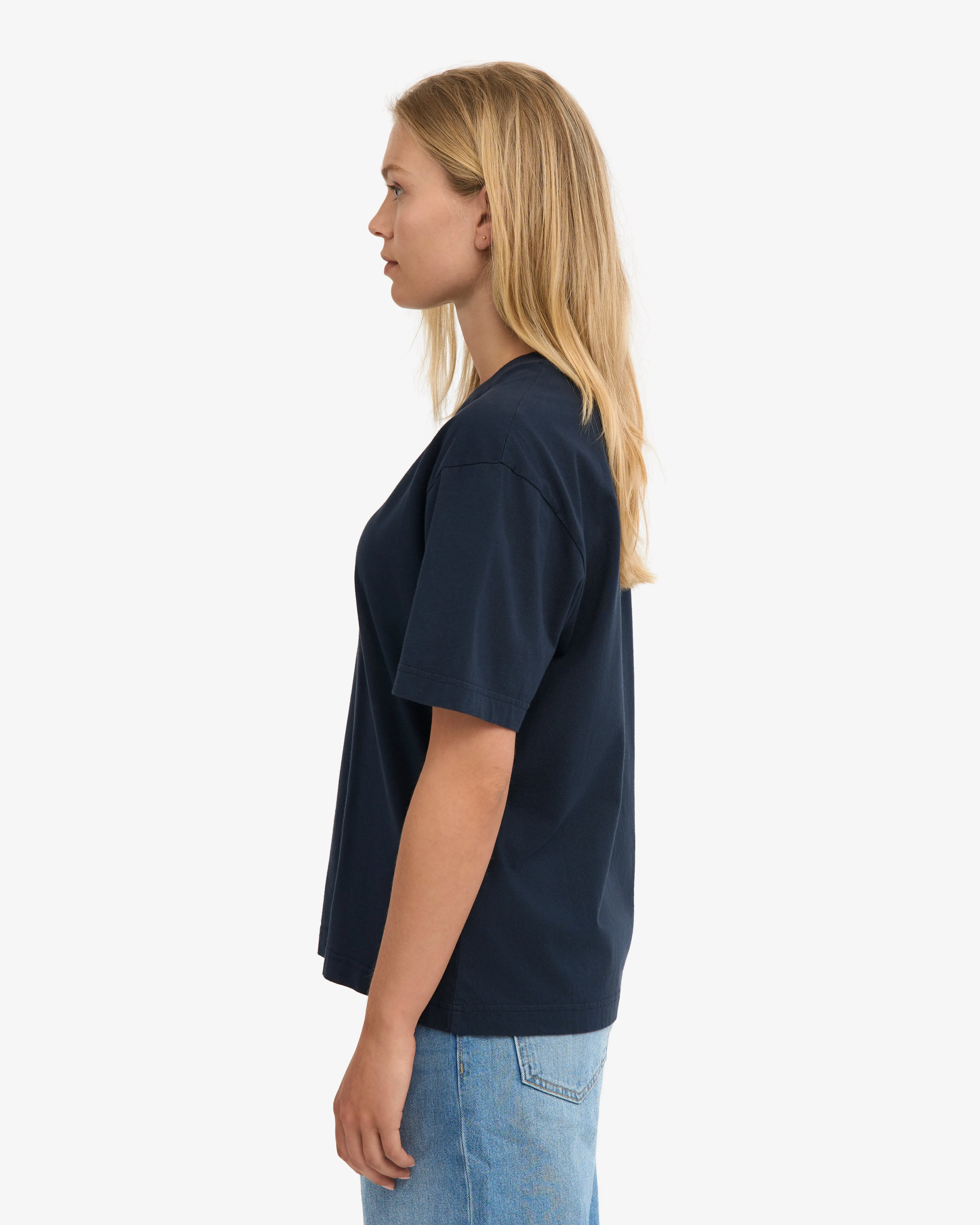 Oversized Organic T-Shirt - Navy Blue sold by Colorful Standard product image thumbnail 3