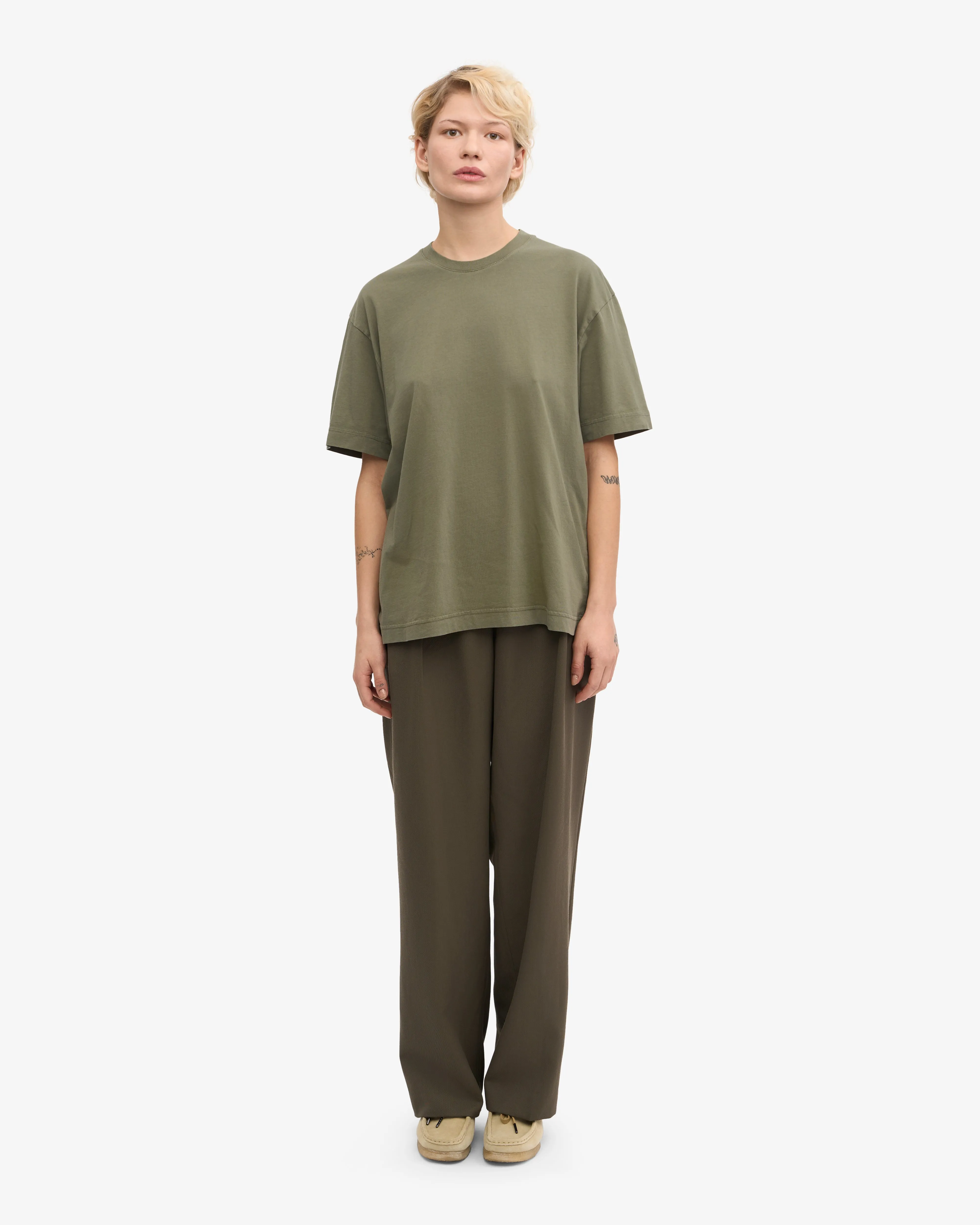 Oversized Organic T-Shirt - Dusty Olive sold by Colorful Standard product image thumbnail 5