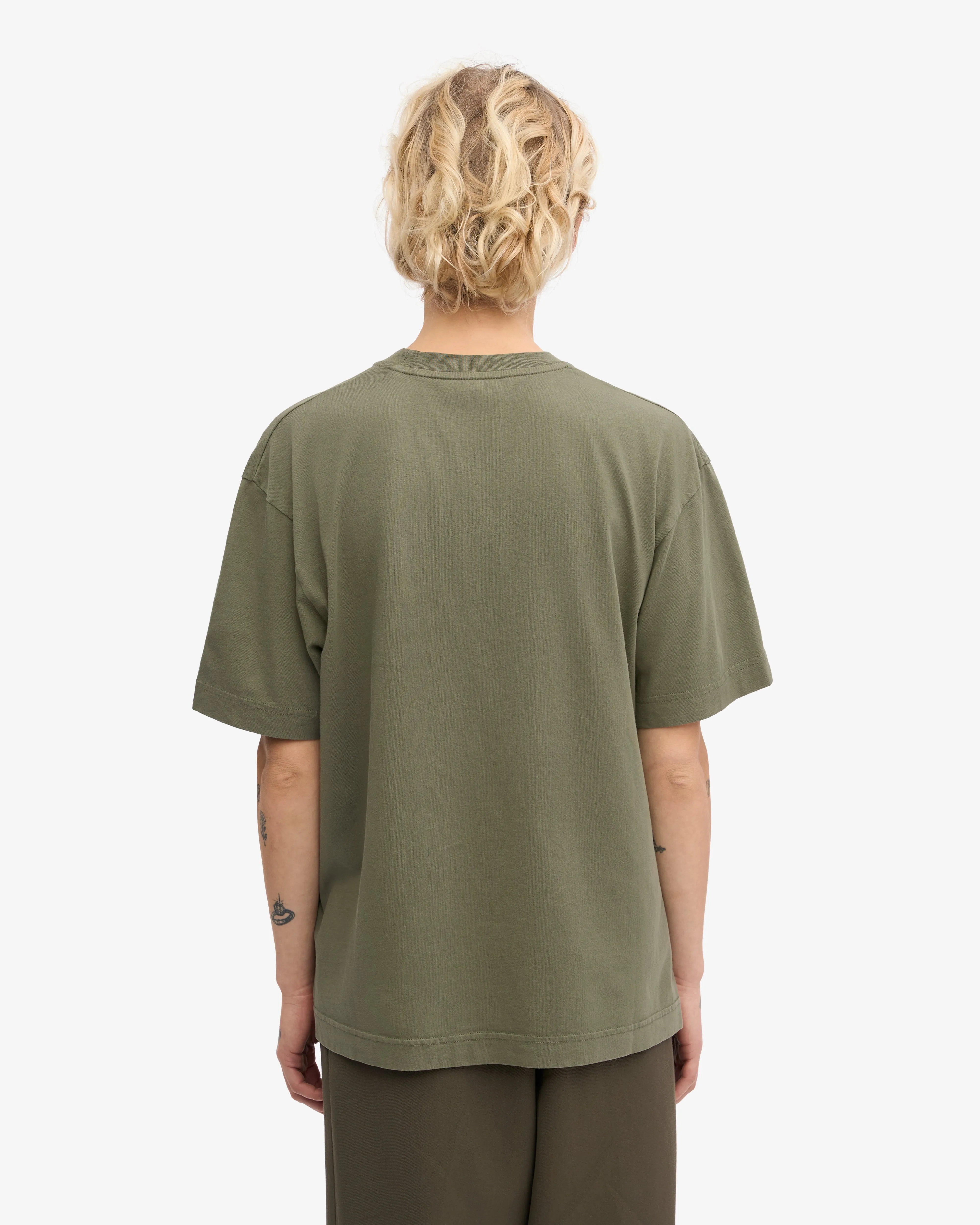 Oversized Organic T-Shirt - Dusty Olive sold by Colorful Standard product image thumbnail 4
